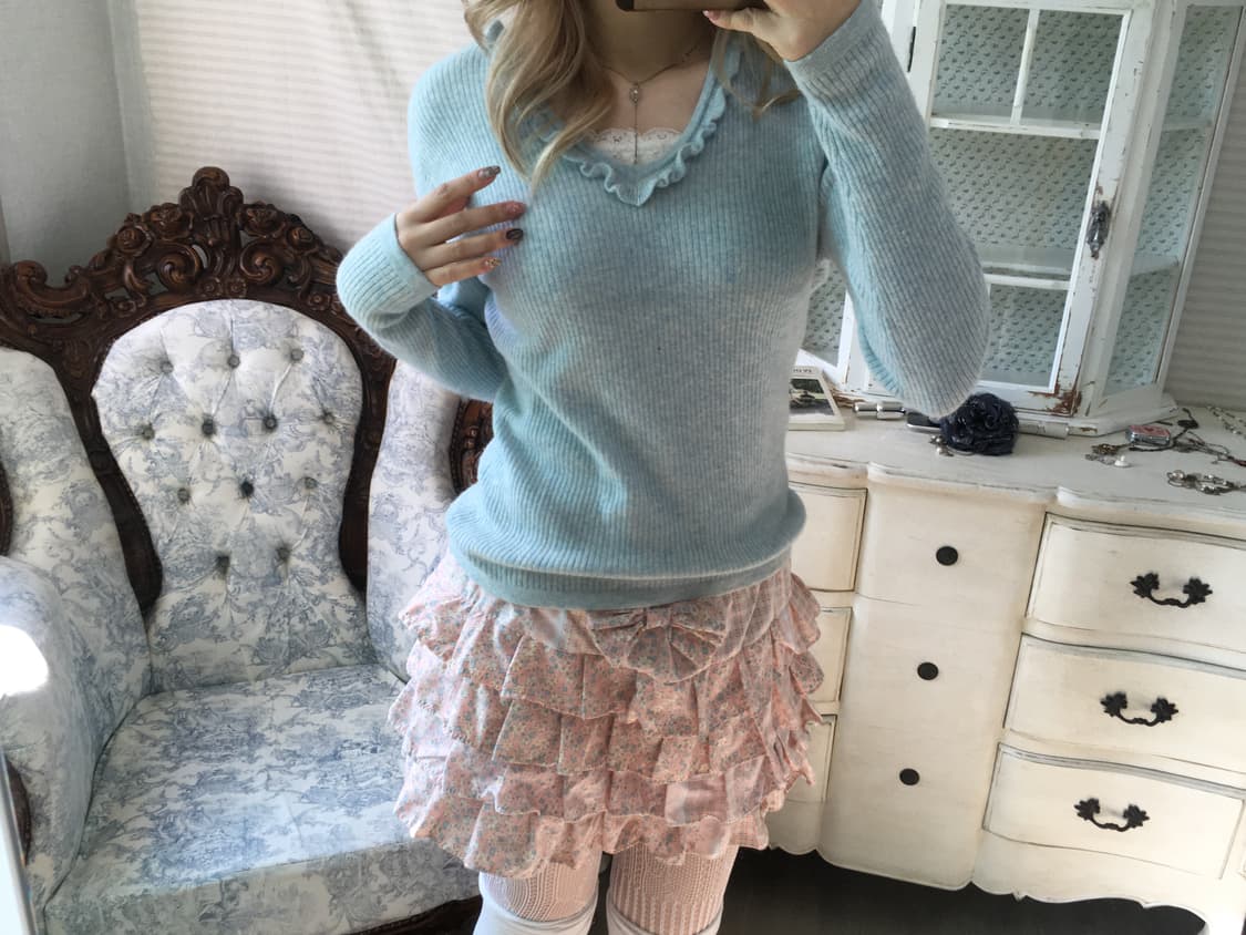 jpn vintage sora frill knit 상품이미지3