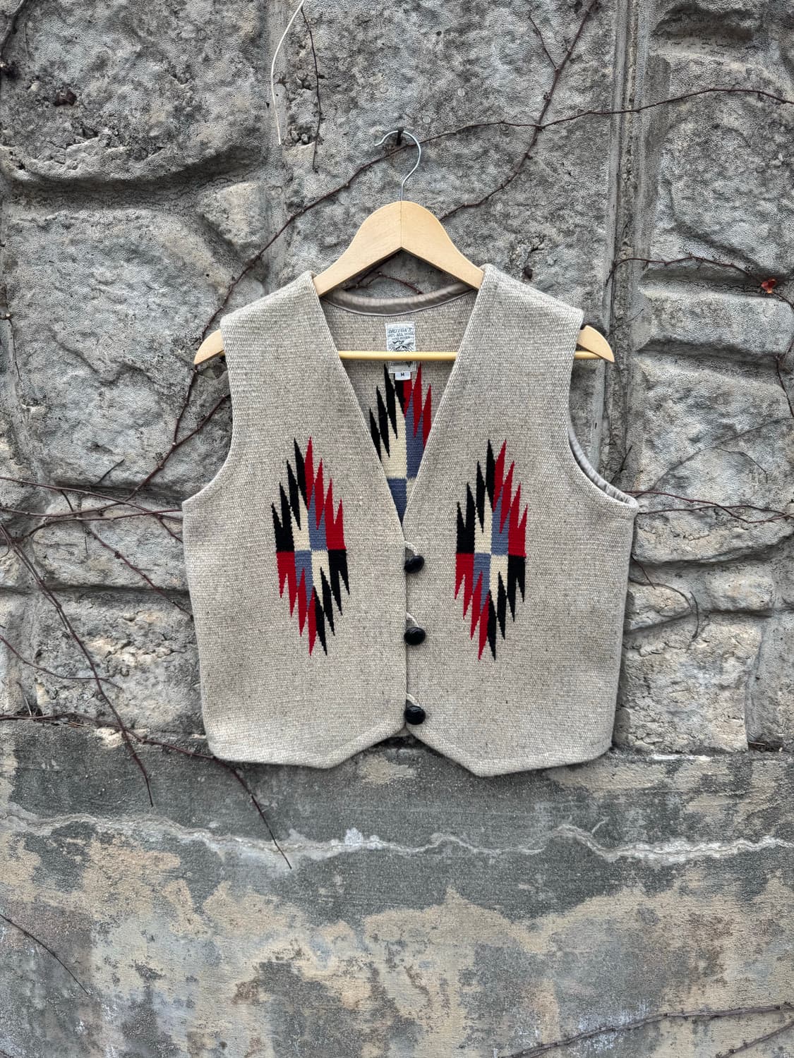 오르테가 핸드 우븐 울 웨스턴 네이티브 치마요 베스트 조끼 상품이미지1