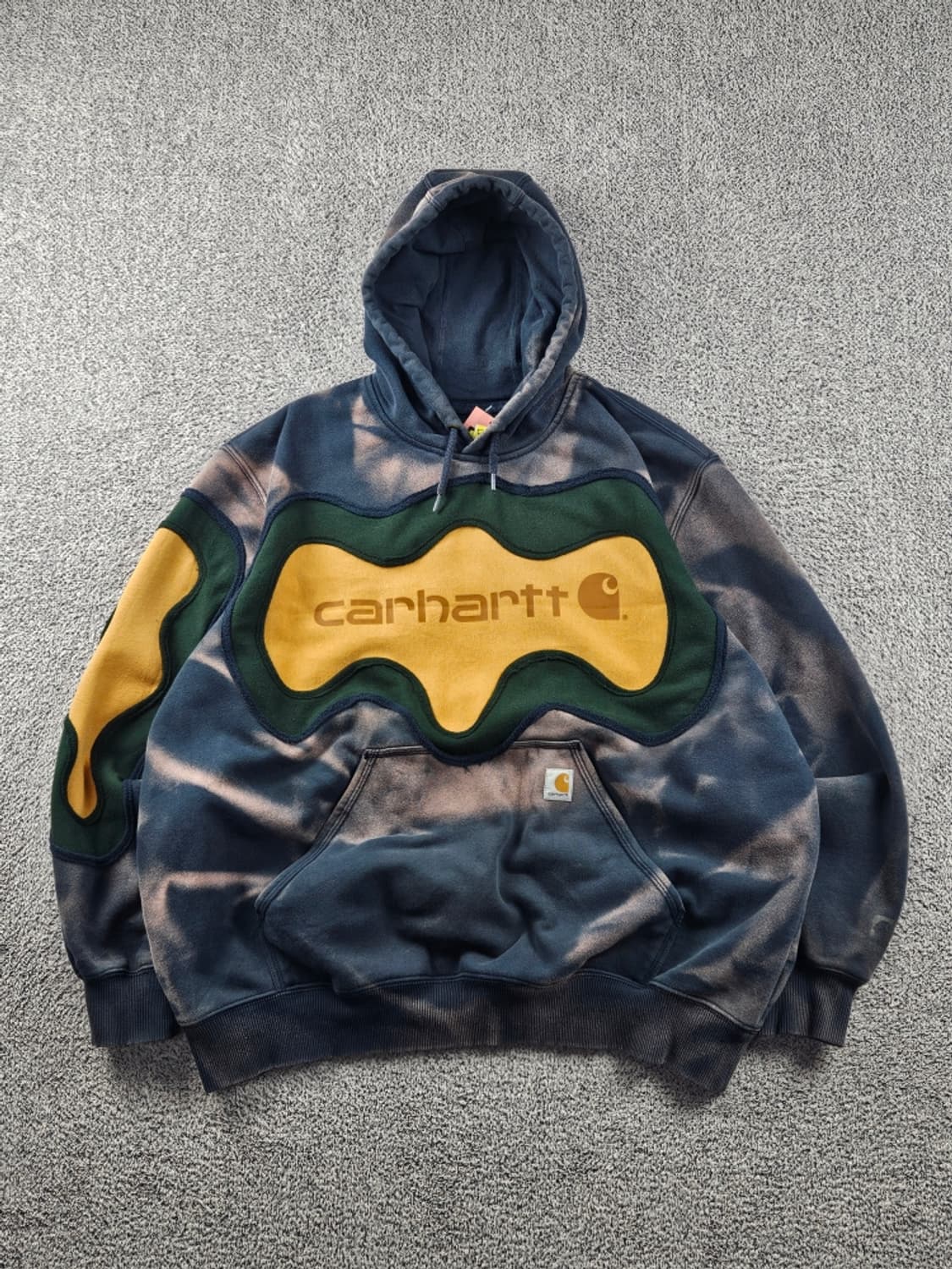 칼하트 아플리케 다잉워시드 커스텀 후드 티셔츠 ( 2XL )/ 10688 상품이미지1