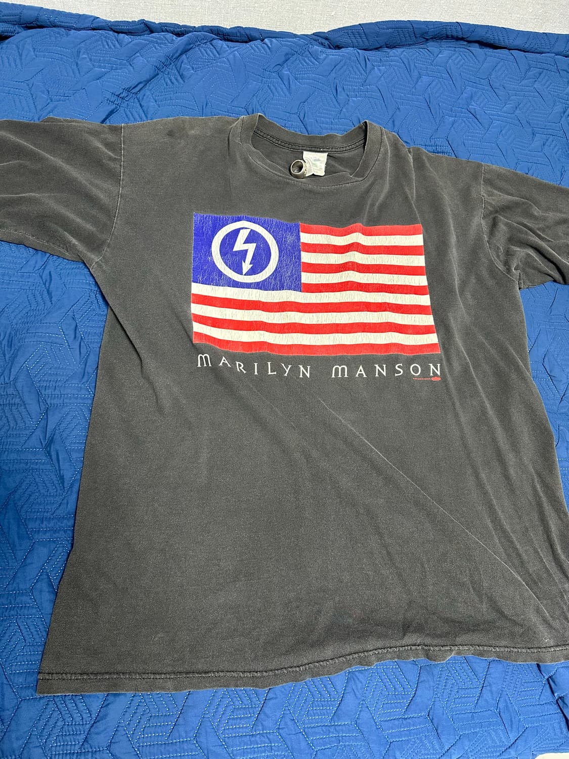 [XL] 90s 마릴린 맨슨 american flag 빈티지 밴드티 상품이미지1