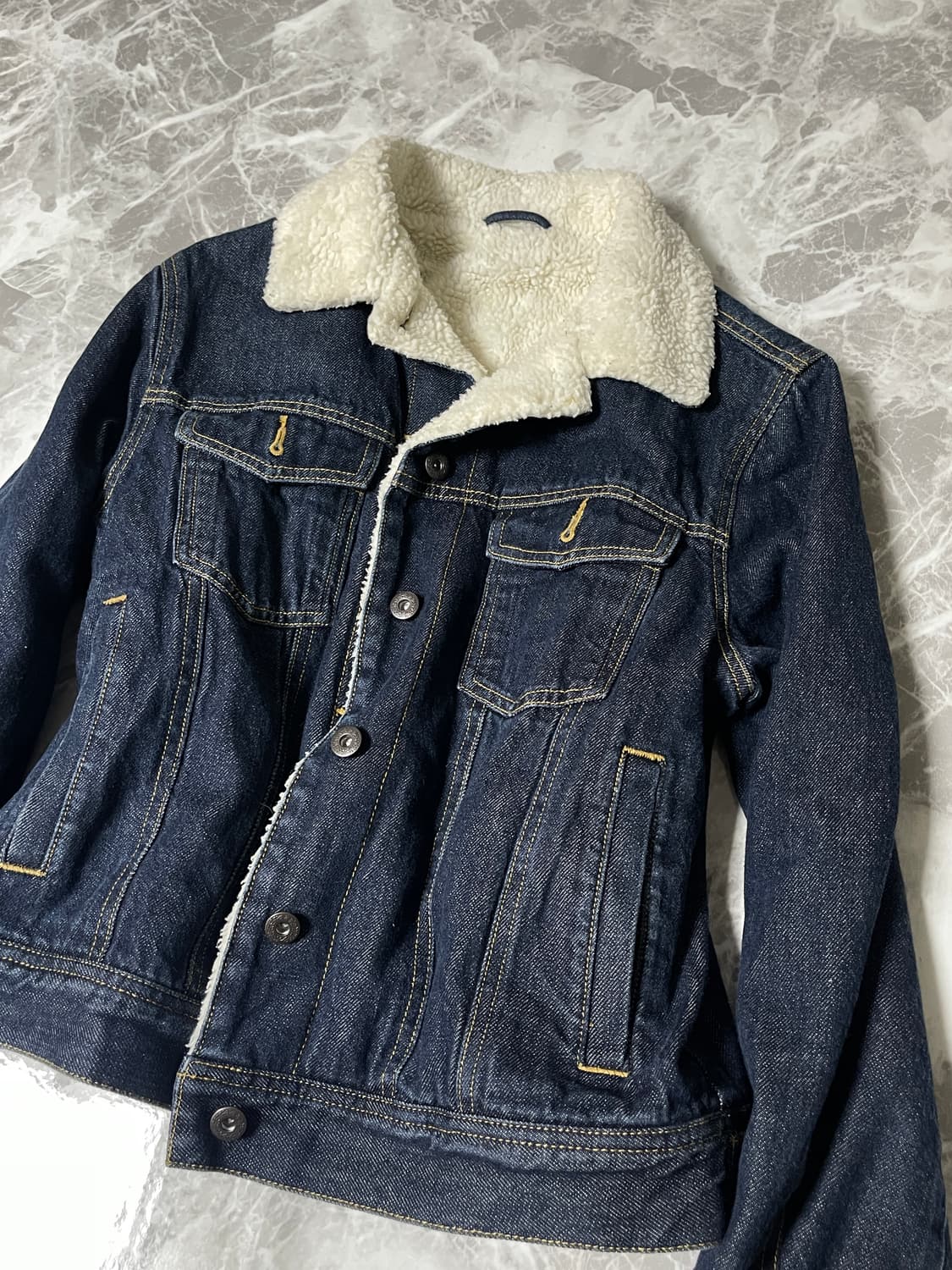 fur denim jacket 상품이미지2