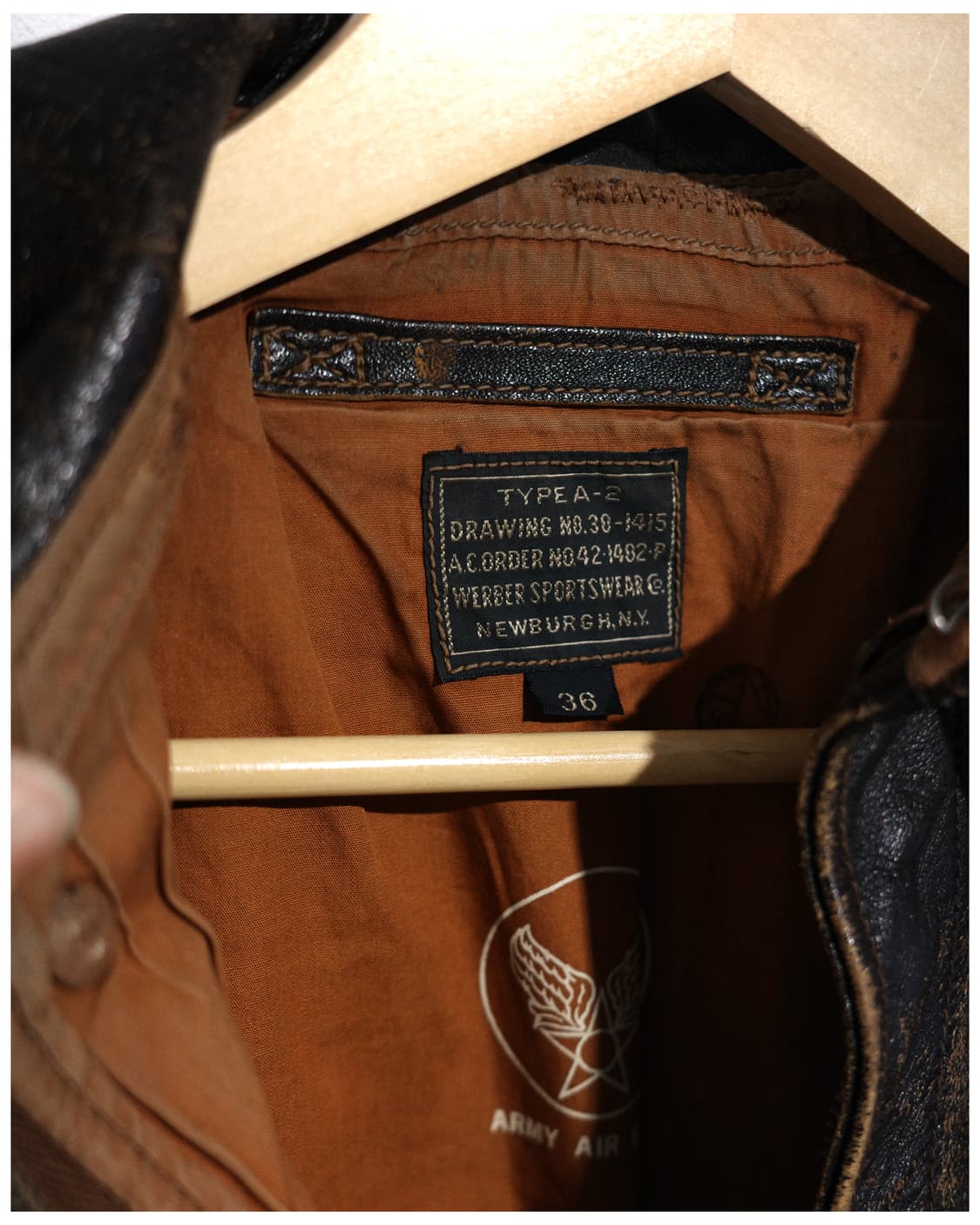리얼맥코이 A-2 레더 자켓 36사이즈 (추천 44-55) 상품이미지2