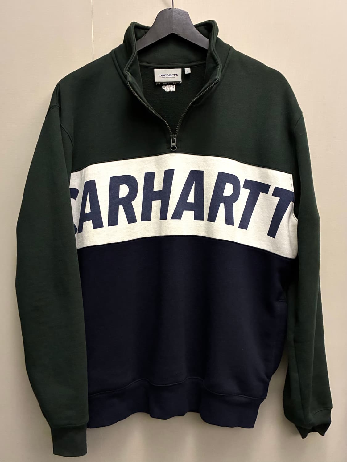 (L)칼하트 WIP 레트로 스포츠 아노락 스웻셔츠 쿼터집업 반집업 상품이미지1