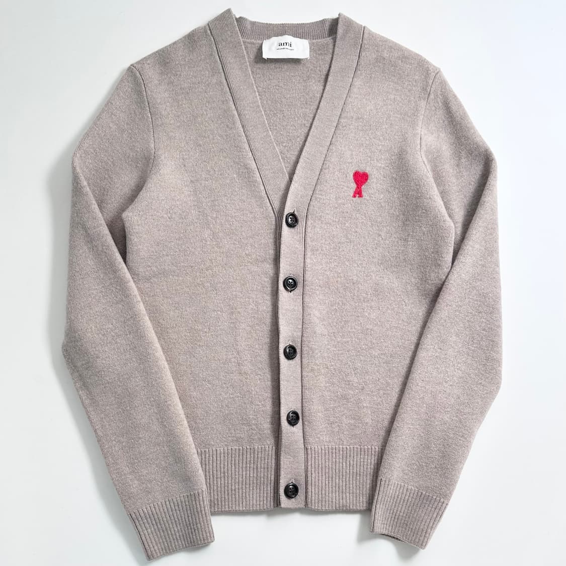 아미 베이지 울 가디건 상품이미지1