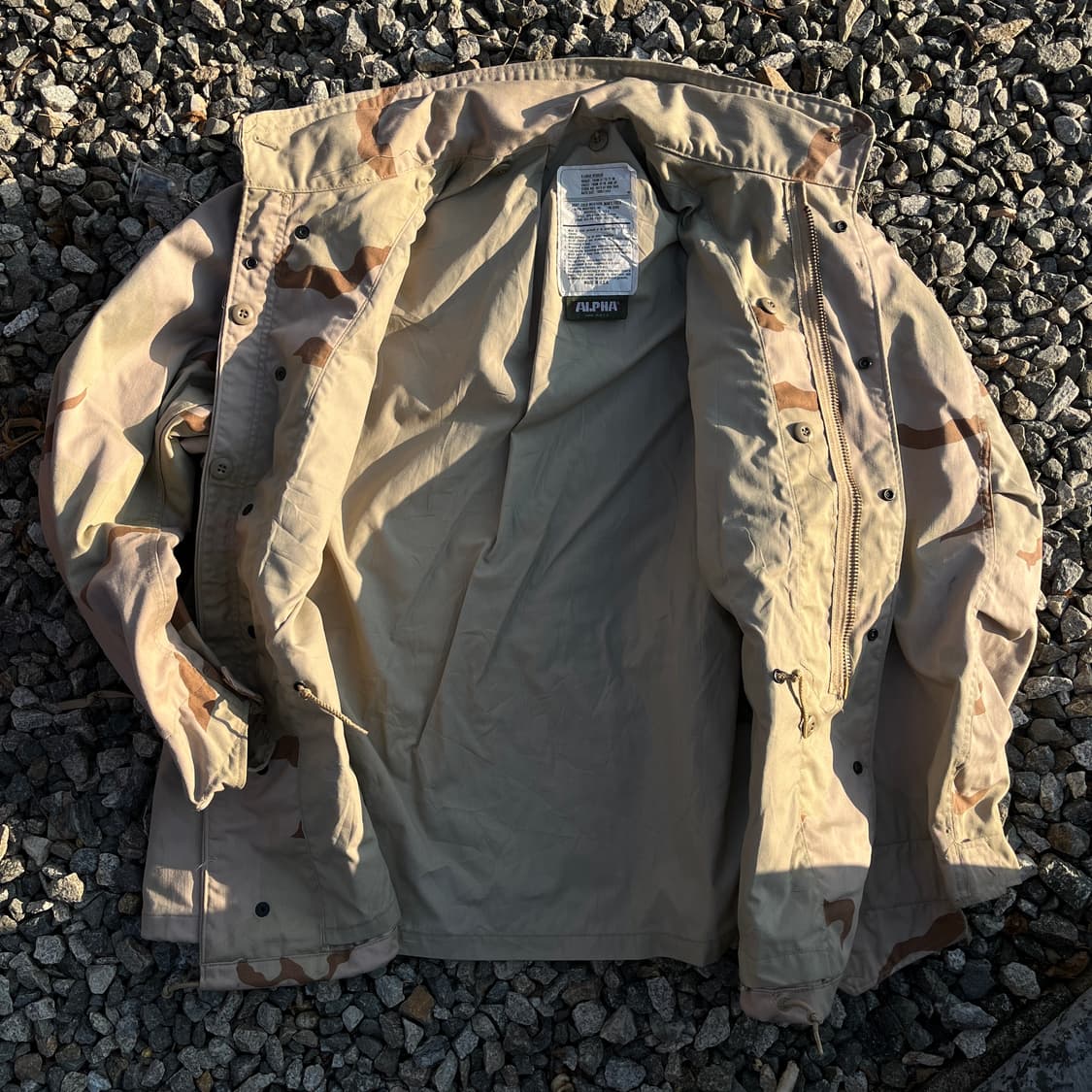 90s알파 인터스트리 사막 위장 패턴M-65 필드 재킷(실측확인) 상품이미지4