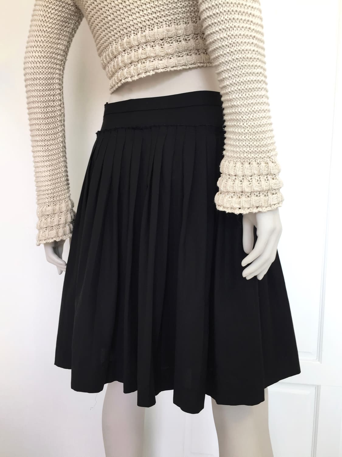 Belted Pleated Wrap Midi Skirt 상품이미지5