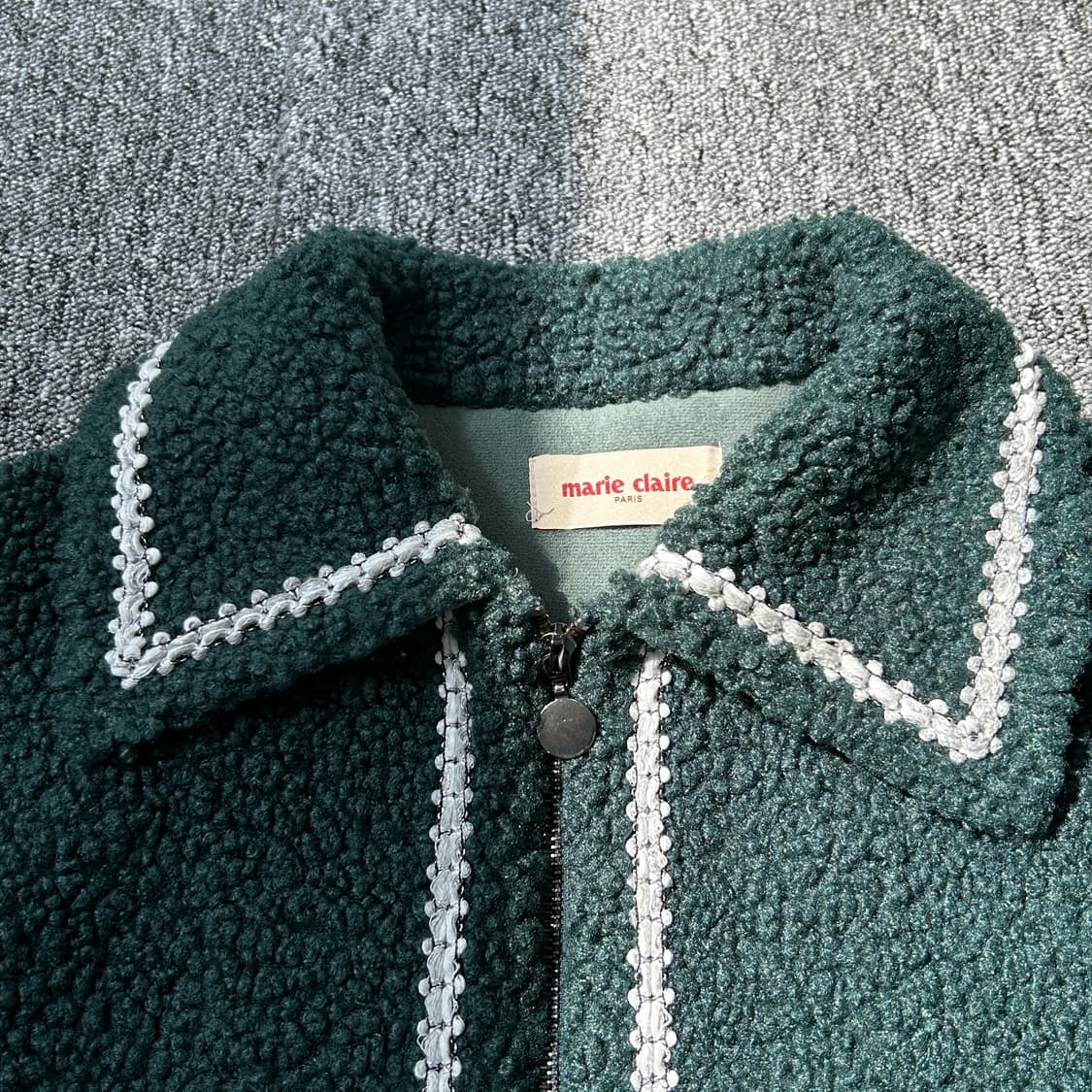 마리끌레르 그린 뽀글이 자켓 상품이미지4