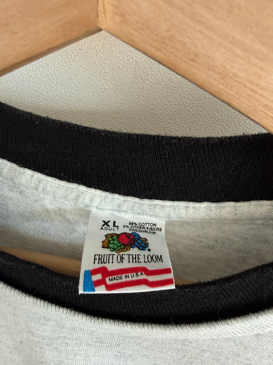 미제 프룻오브더룸 링거 반팔 티셔츠(U.S.A) 상품이미지8