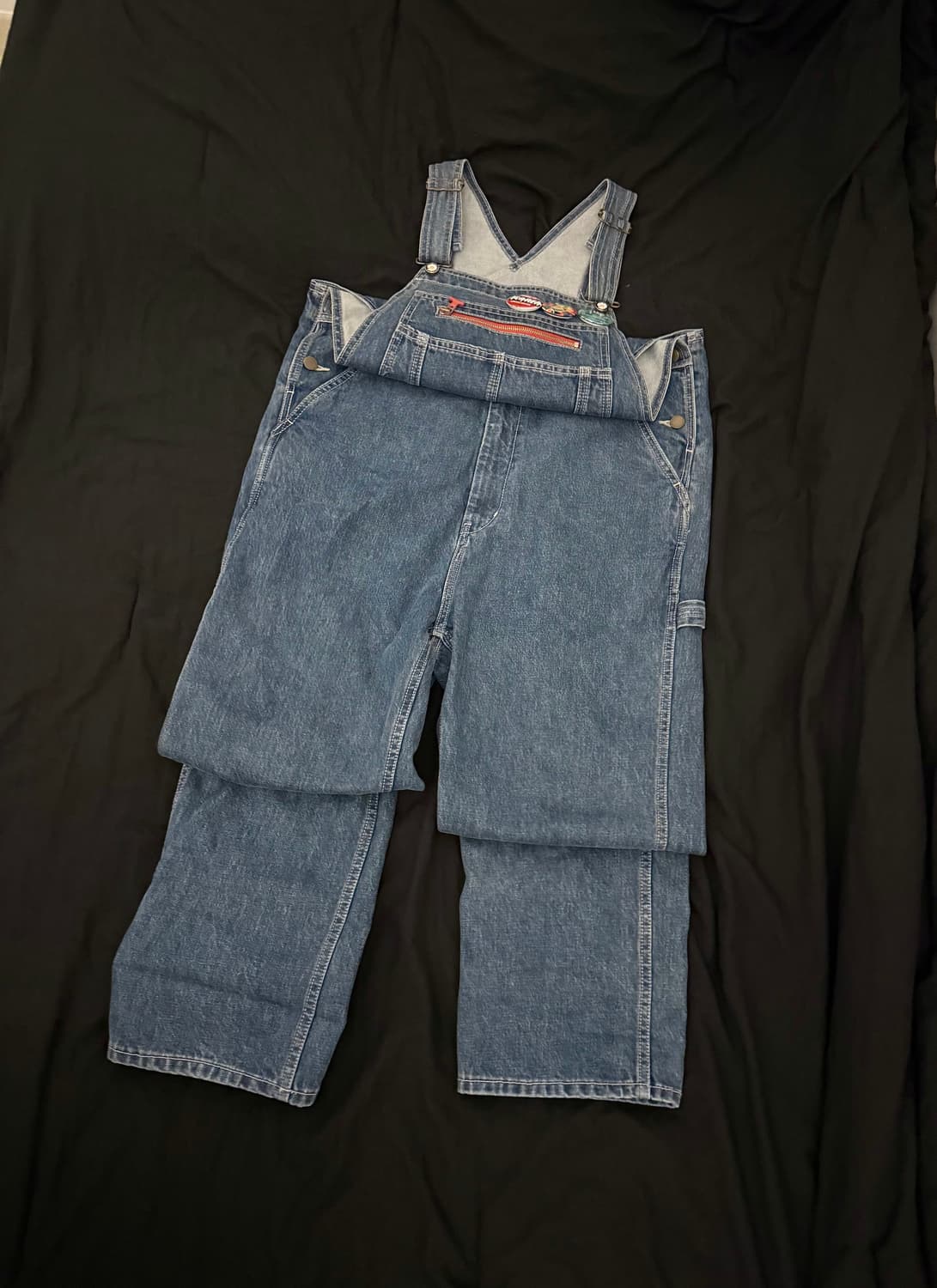 피마원 중청 데님 오버롤 상품이미지1