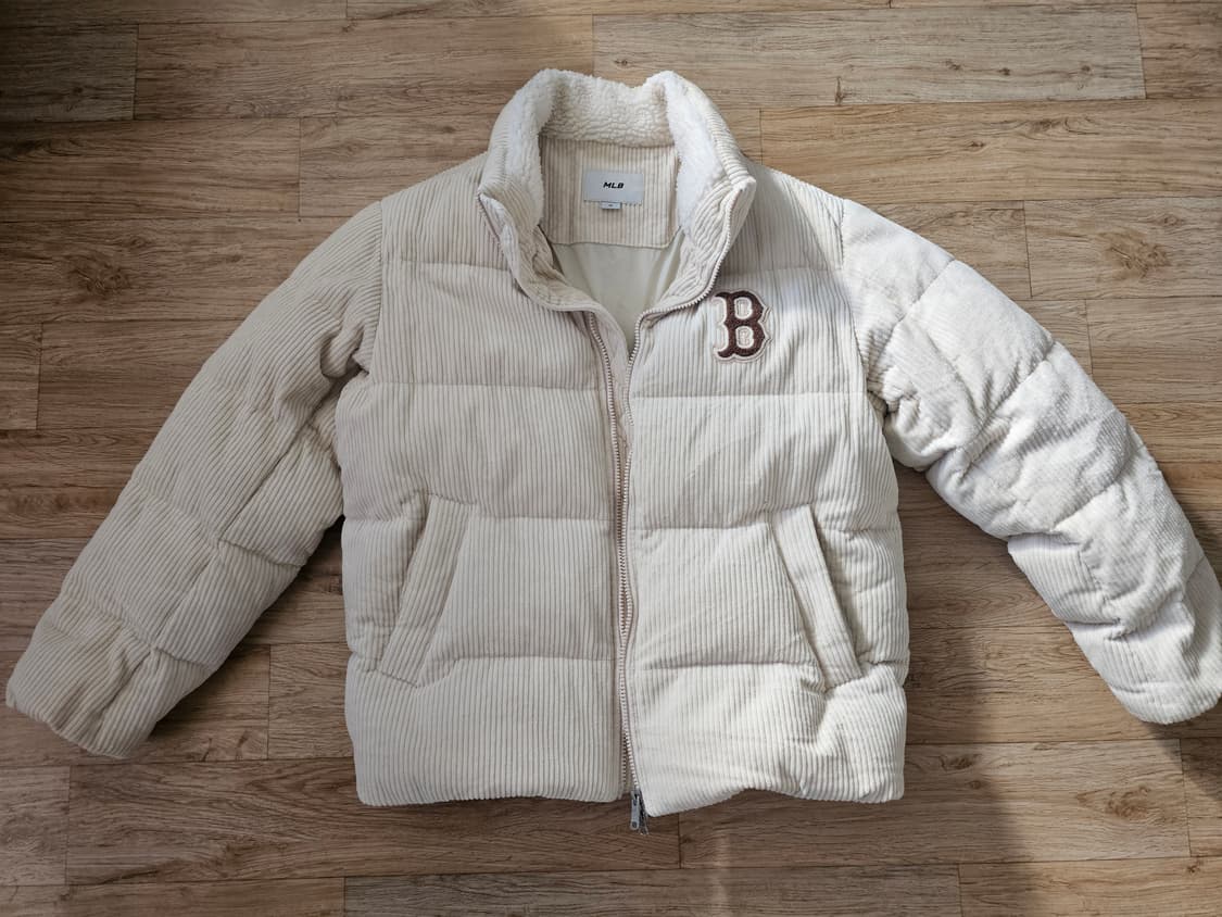 MLB 베이직 코듀로이 숏 패딩(L.Beige) 상품이미지1