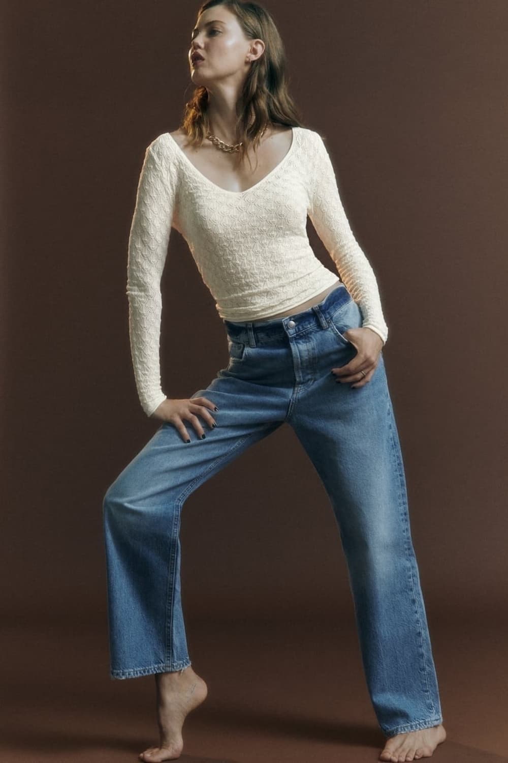 ZARA 자라 포인텔 니트 탑, 자라 크로셰 니트 탑 상품이미지6