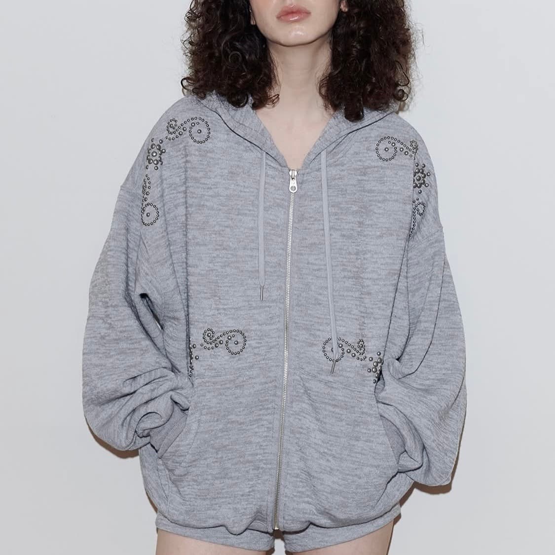 Polysooem studded hoodie 폴리수엠 후드집업 상품이미지2