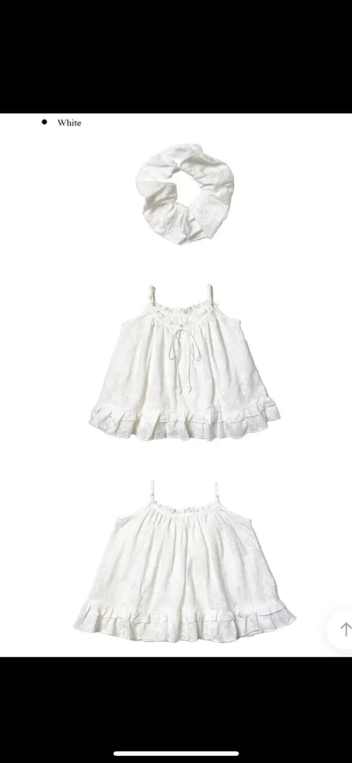 애니원모어 [set] 유어 레이스 나시 헤어끈 세트 화이트 상품이미지5