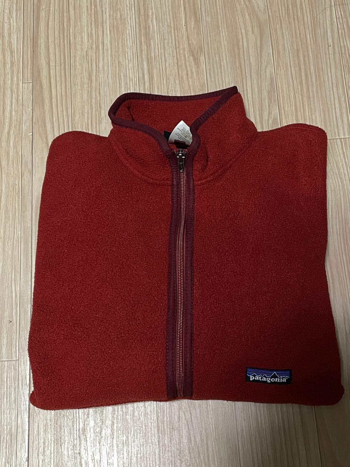 M 90s 파타고니아 신칠라 레드 하프집업 상품이미지10