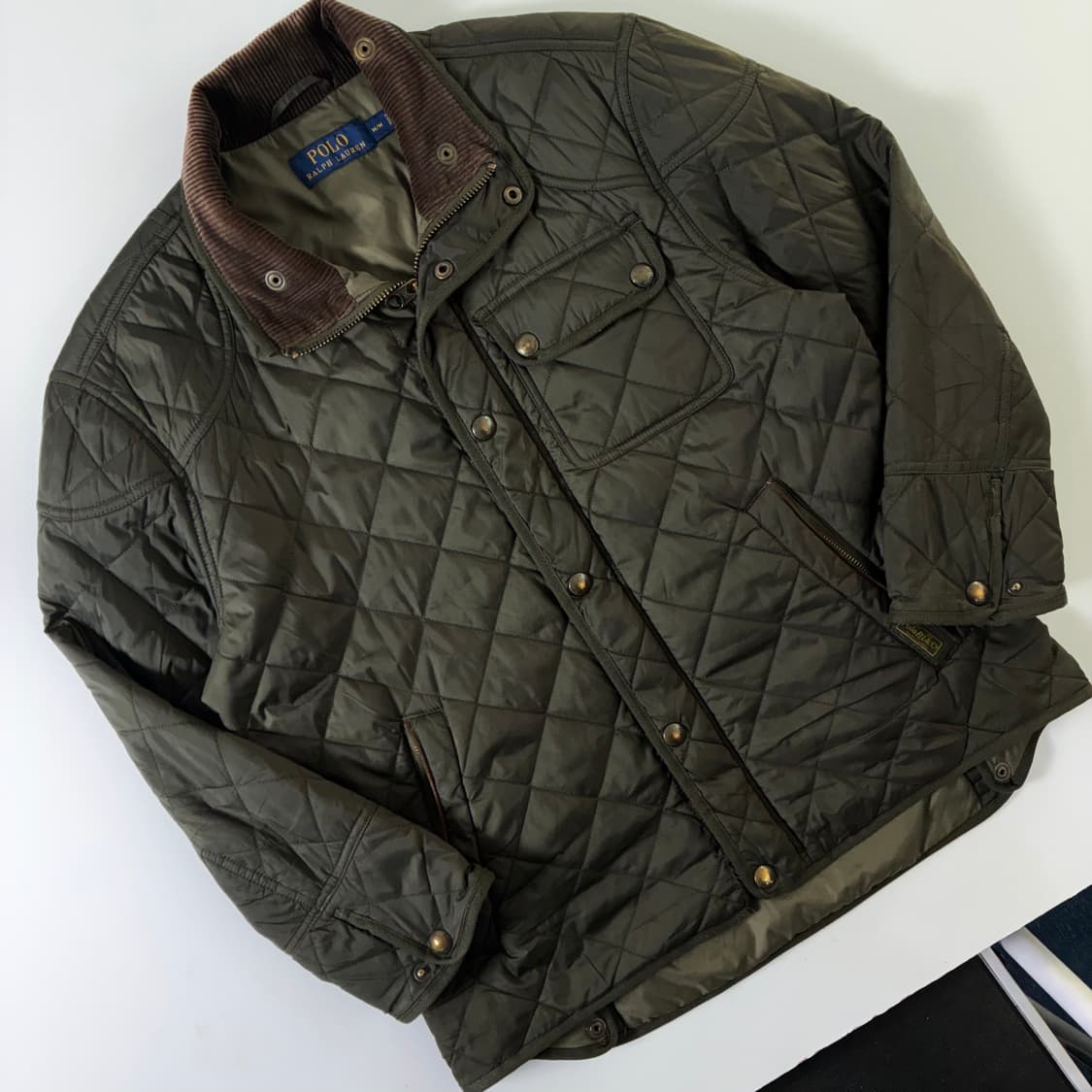 Polo 폴로 랄프로렌 카키 퀼팅 패티드 캠튼 자켓 상품이미지2