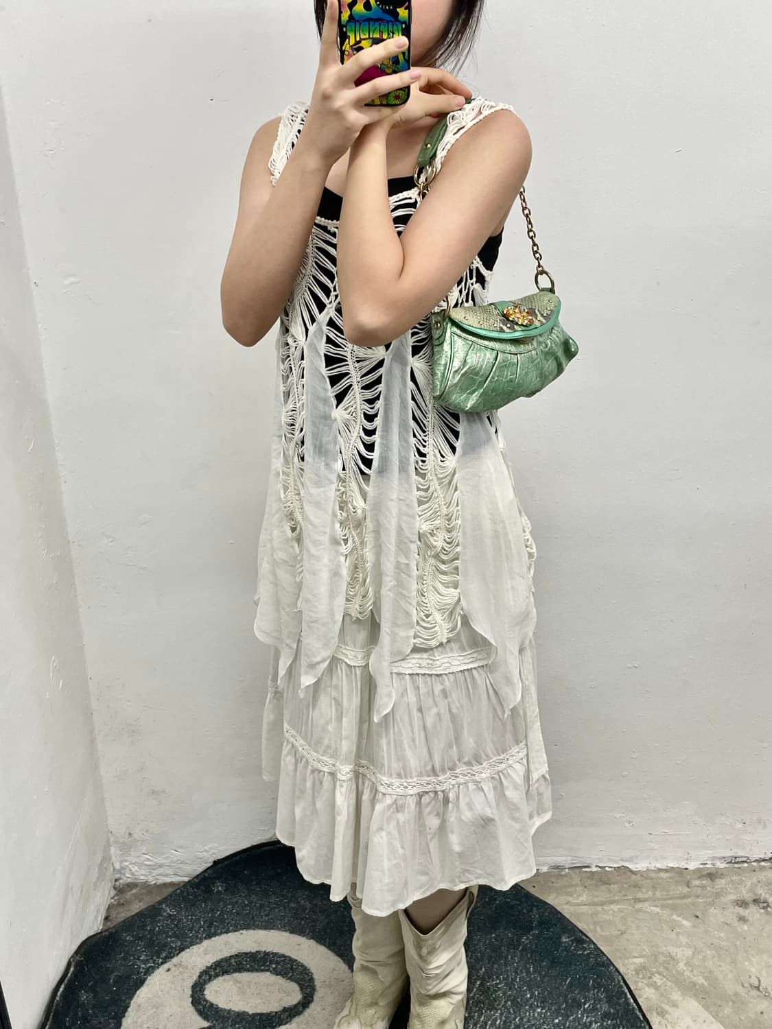 빈치스벤치 민트페어리 쥬얼 체인백*레어 상품이미지6