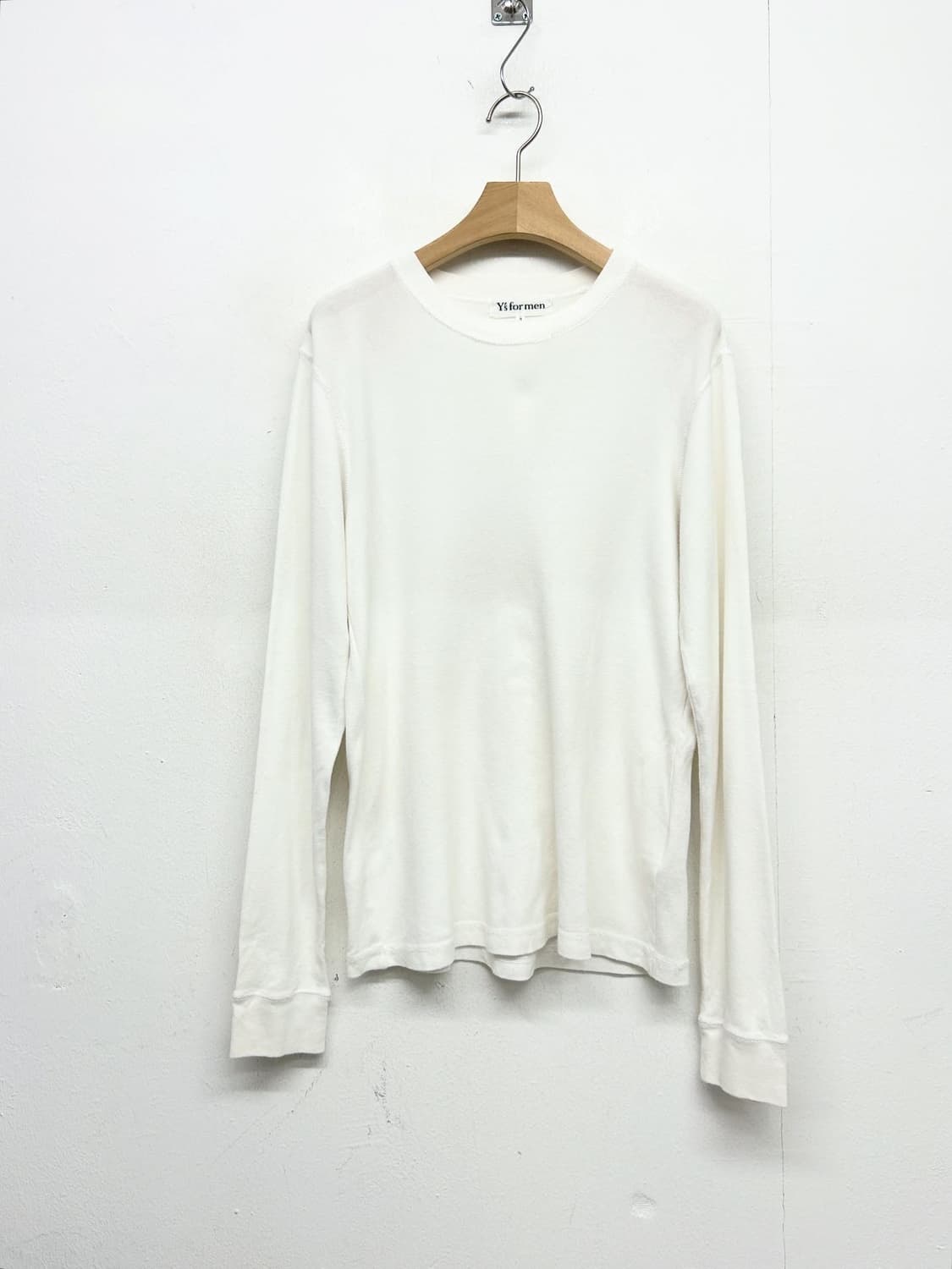 Y's for men 화이트 긴팔 티셔츠 상품이미지1