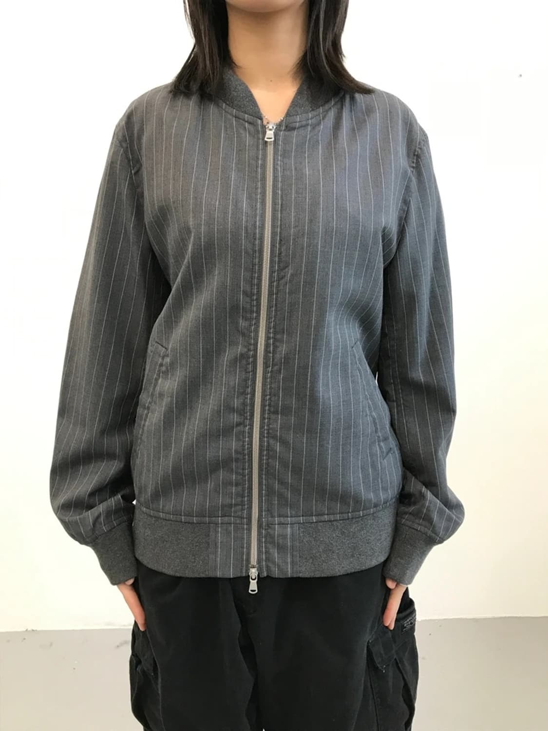 United Arrows GLR Pinstripe Zip Blouson 상품이미지1