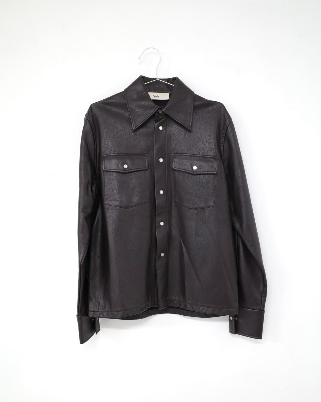 Séfr Matsy Vegan Textured-Leather Jacket 상품이미지1