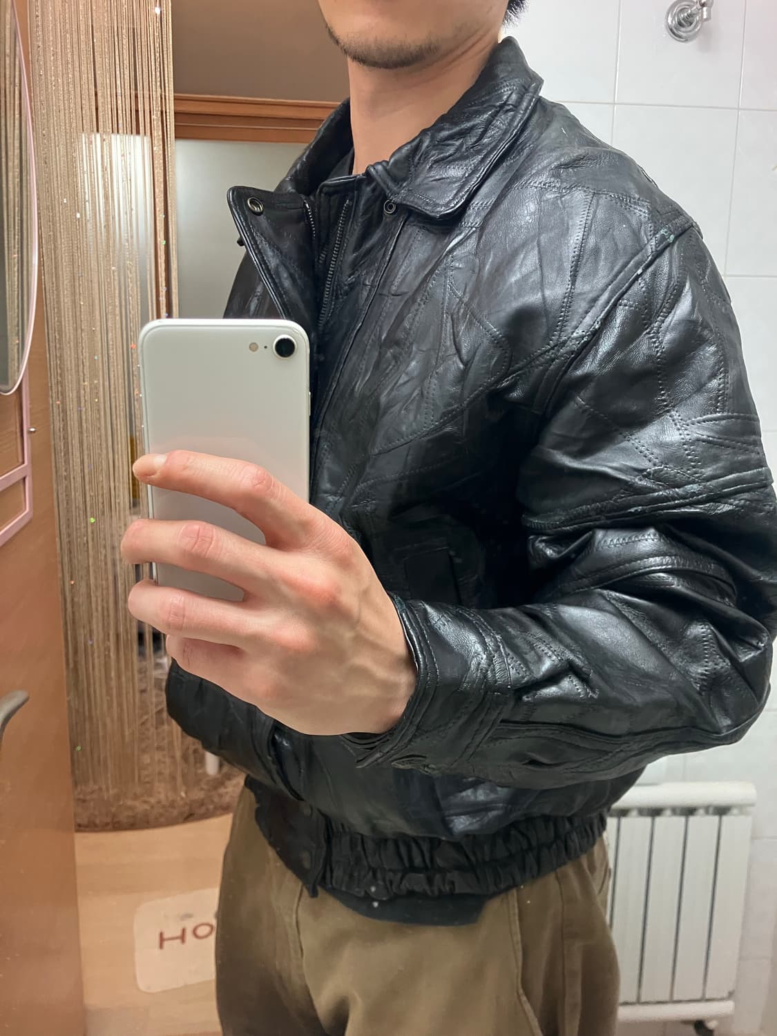  pierucci 봄버 가죽 자켓 상품이미지8