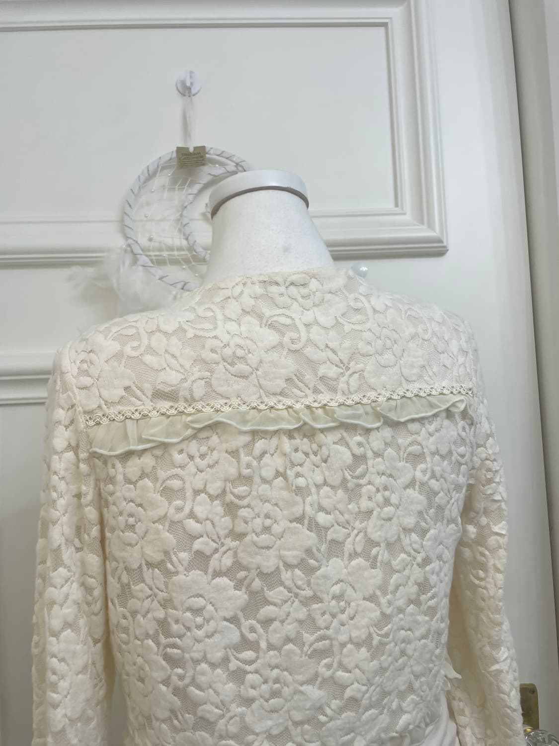 AXES FEMME ivory lace ruffle bolero card 상품이미지5