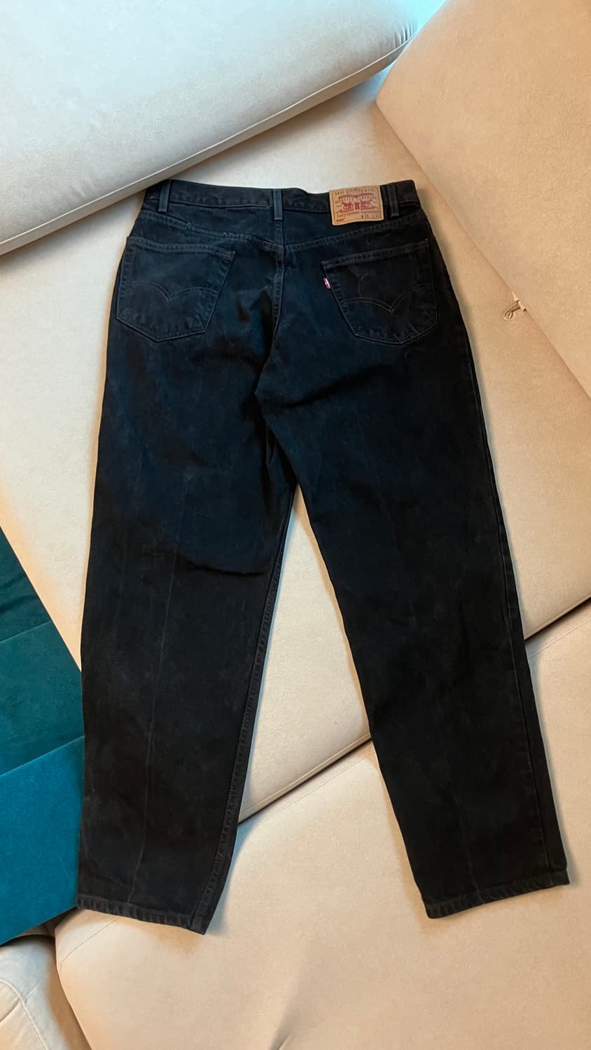 90s Levi’s 550 black jeans 상품이미지3