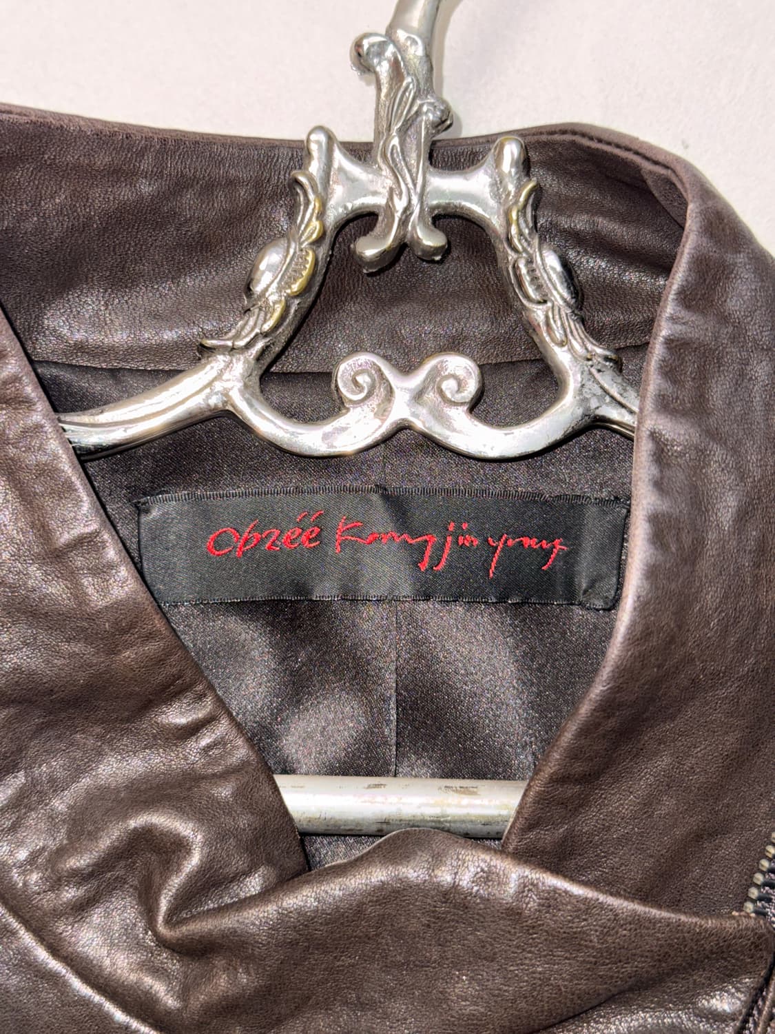 OBZEE brown lamb skin stud two way jk 상품이미지5