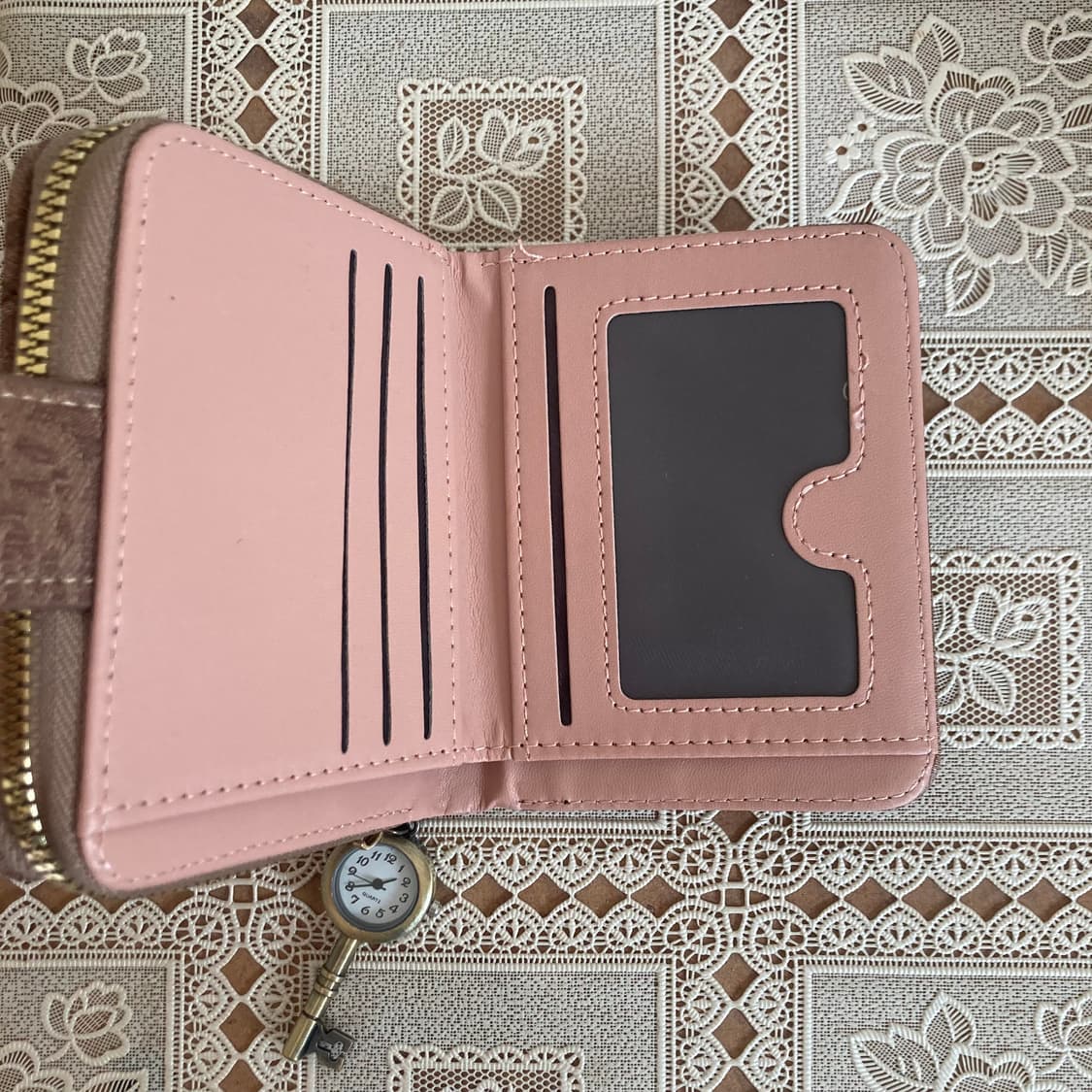 Clock key charm vintage wallet 상품이미지2