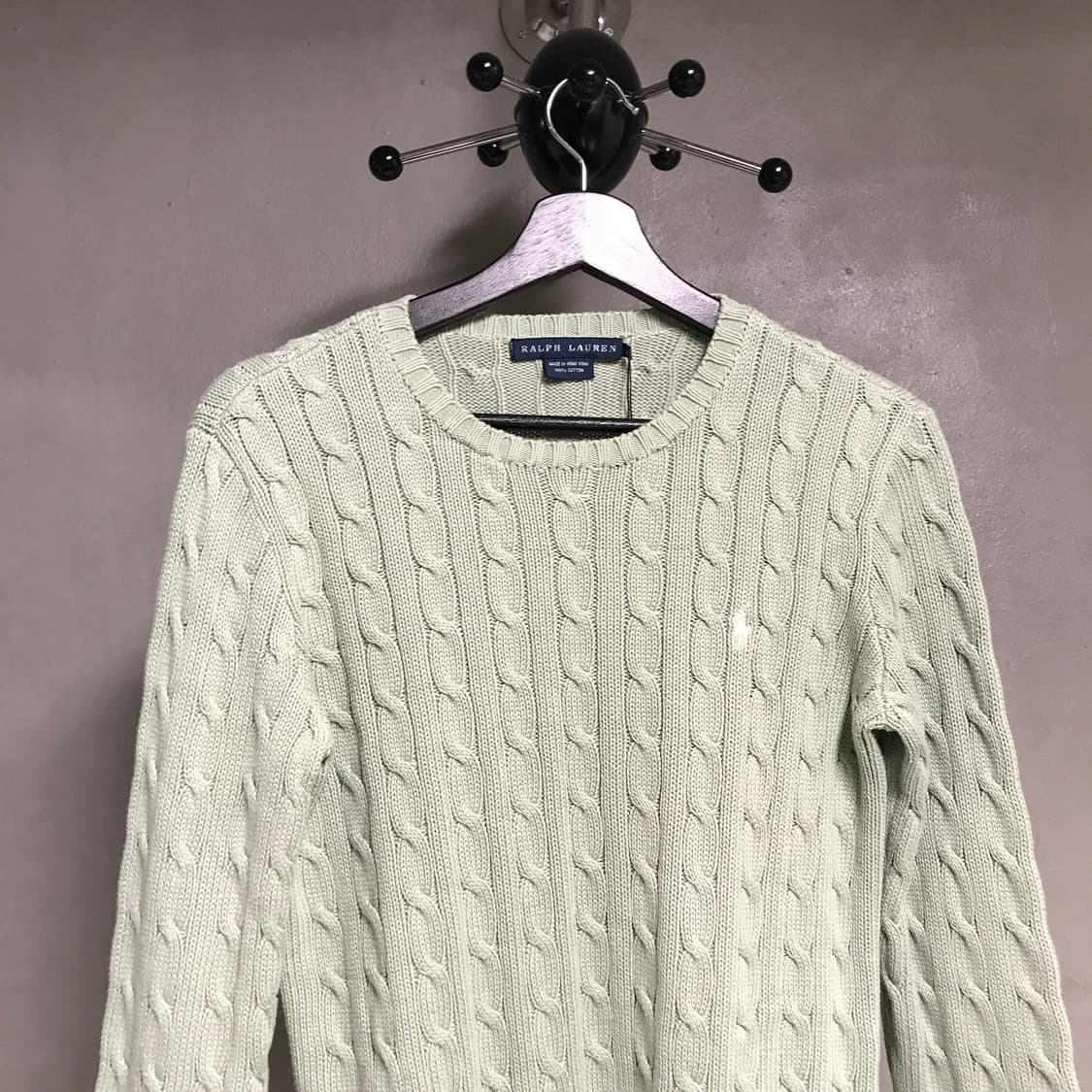 폴로 랄프로렌 케이블 니트 민트 M(W) 상품이미지2