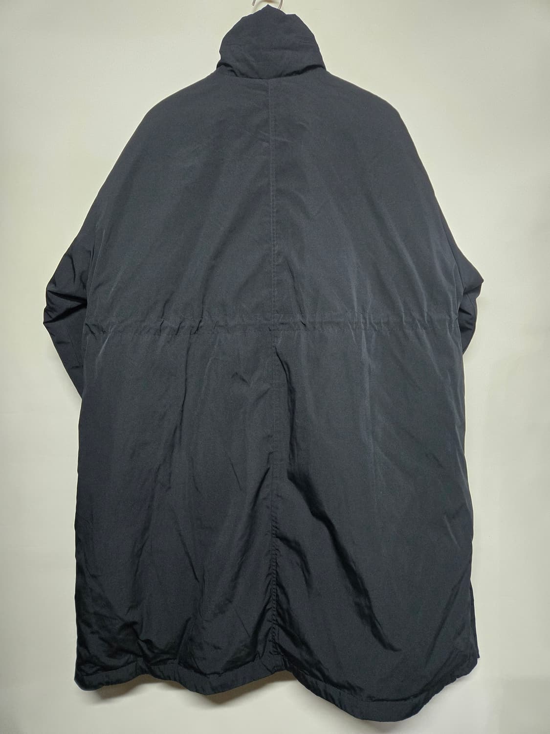 베네통 블랙 구스 롱 패딩 코트 44 모자X 상품이미지3