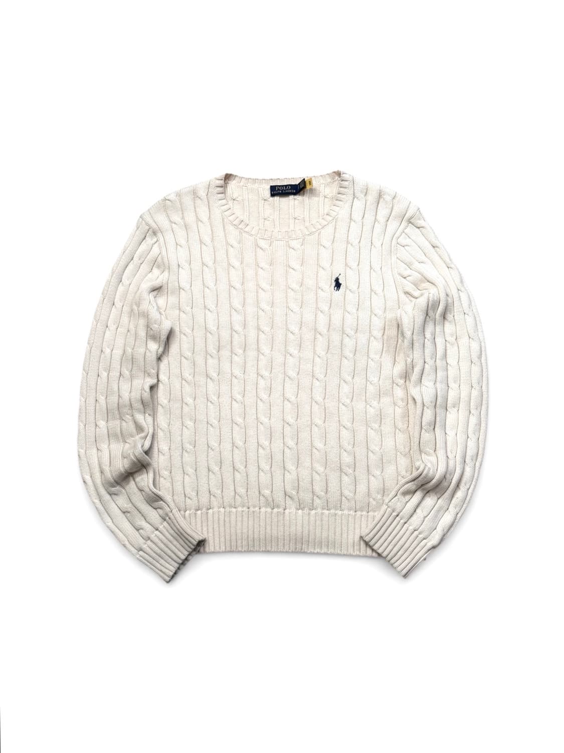 폴로 랄프로렌 (W) 아이보리 케이블 코튼 니트 상품이미지1