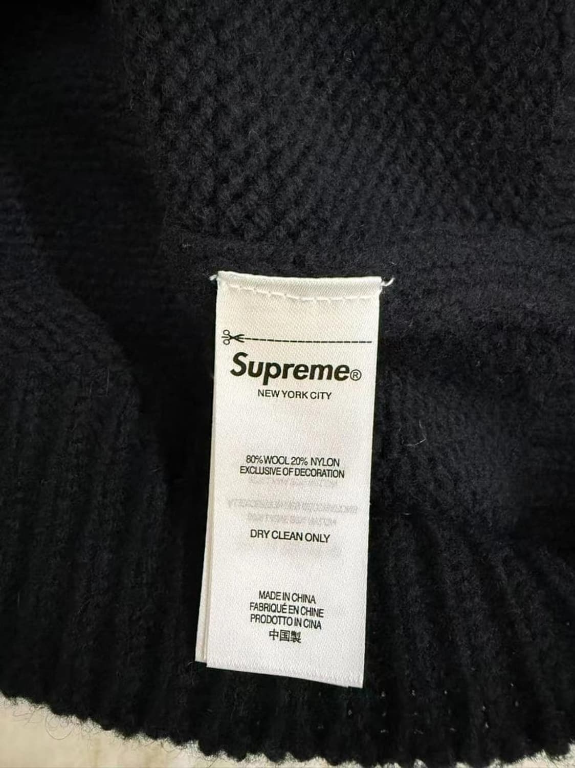 슈프림 X Y's 바이 요지 야마모토 스웨터 블랙 상품이미지5