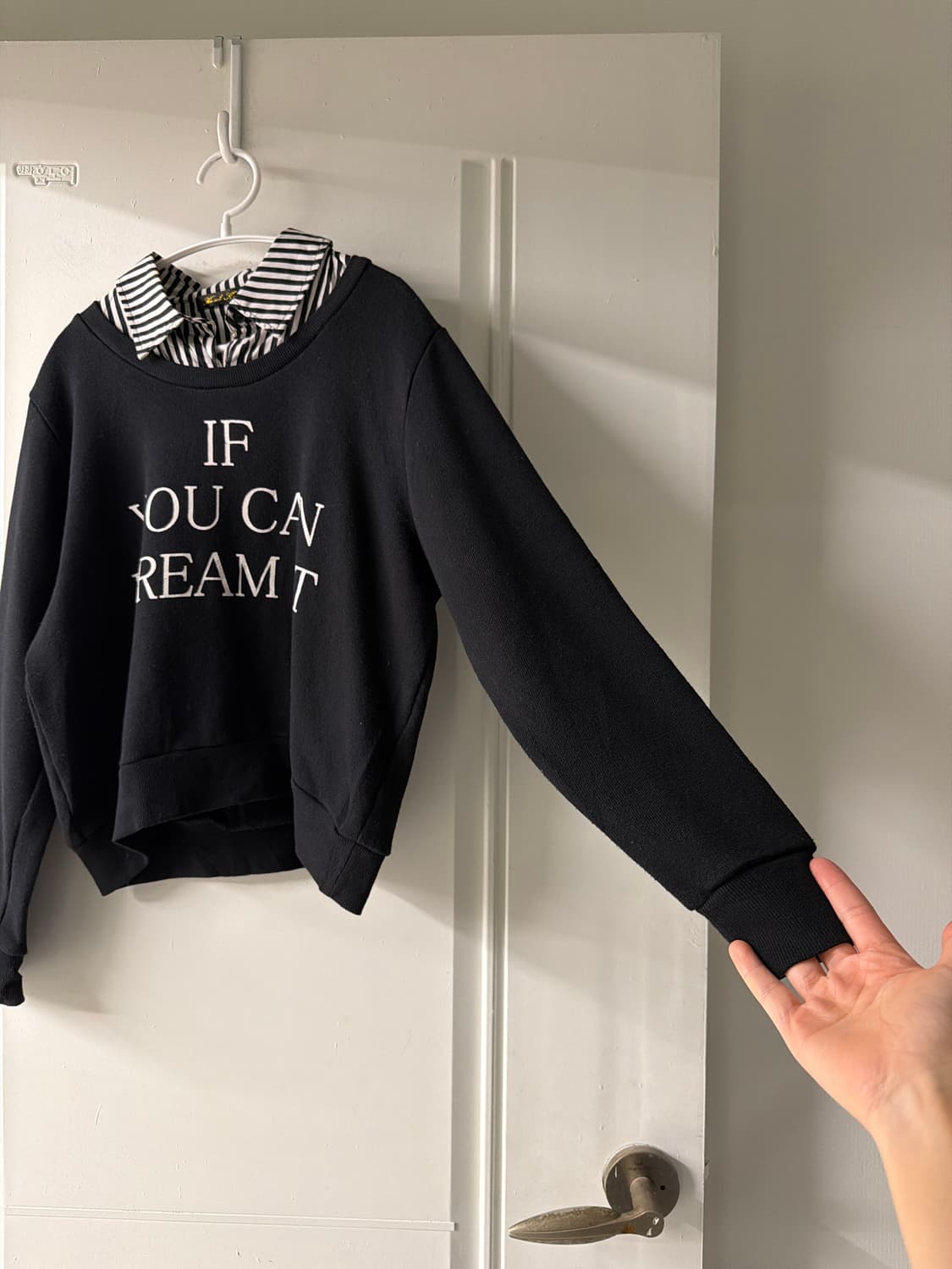 일본빈티지 블랙 셔츠 레이어드 스웻 상품이미지8