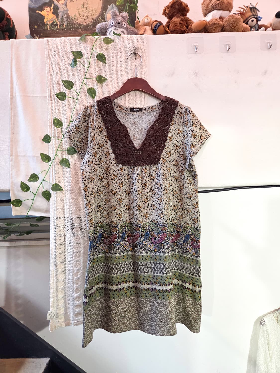 에스닉 패턴 반팔 원피스 상품이미지1