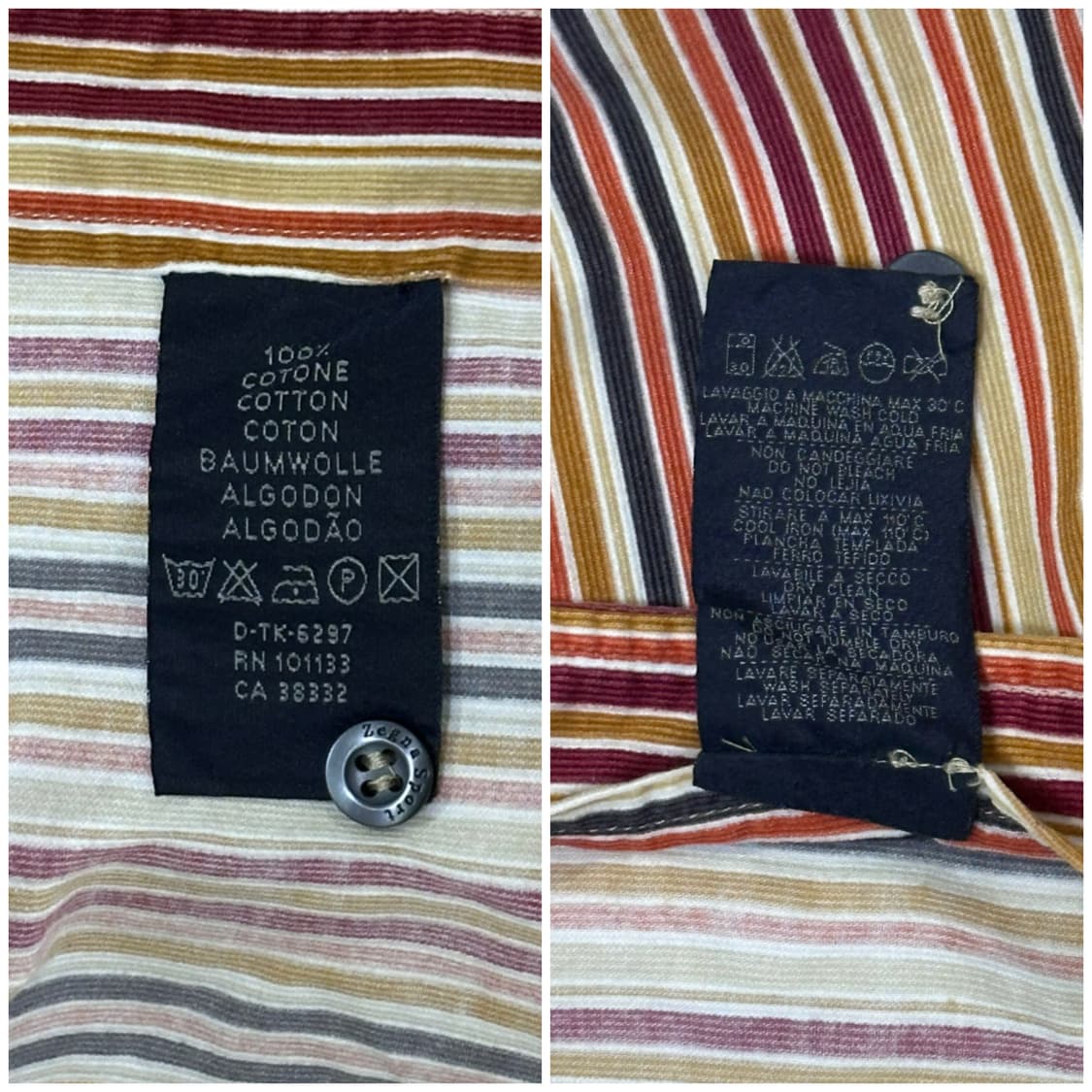 제냐스포츠 잔코듀로이 오버핏 스트라이프셔츠/L 상품이미지6