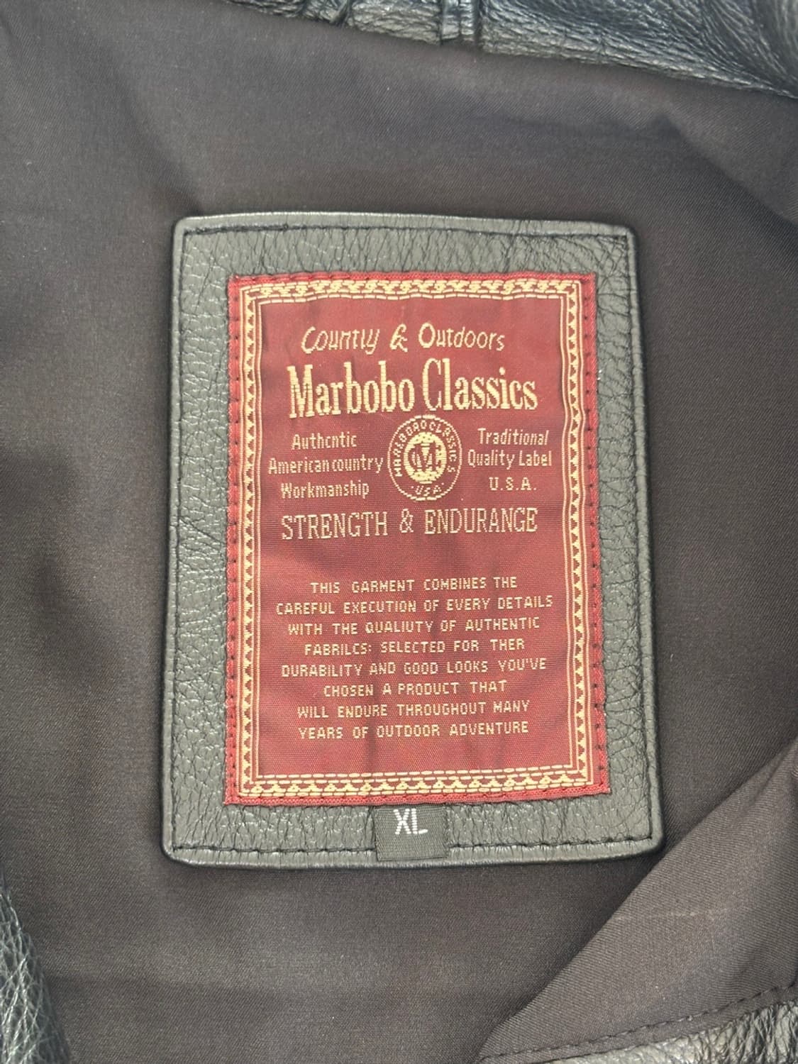 Vintage Malboro Leather Jacket 상품이미지5