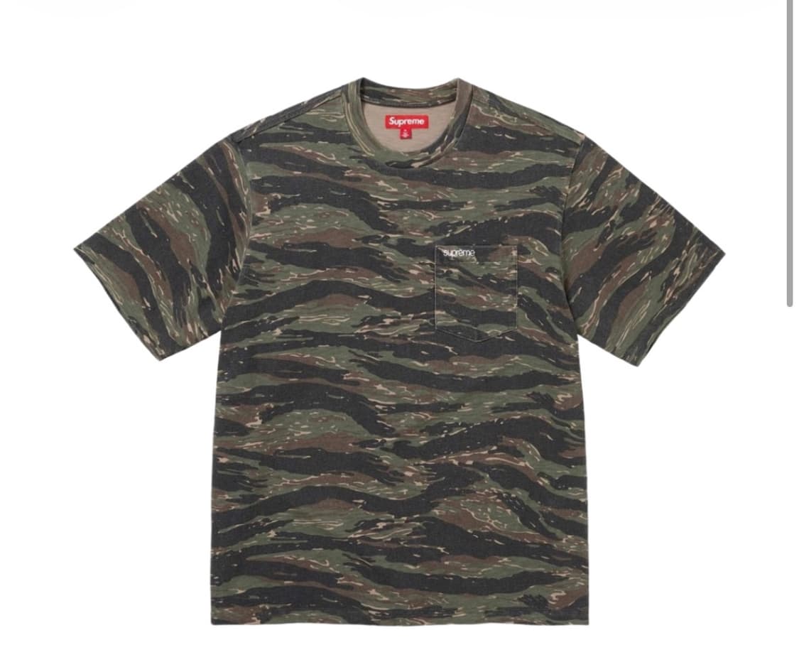 슈프림 숏슬리브 포켓 티셔츠 타이거 카모 - 24SS 상품이미지1