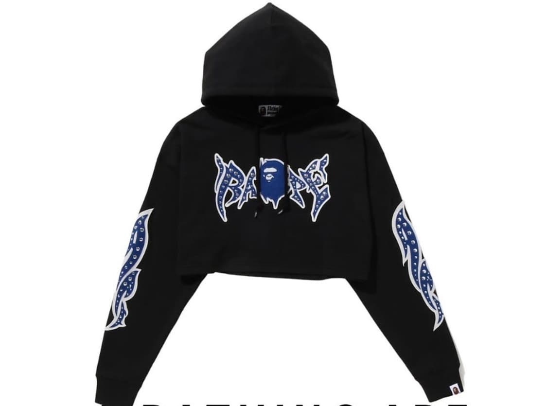 베이프 그래피티 스타드 크롭 후드 상품이미지1