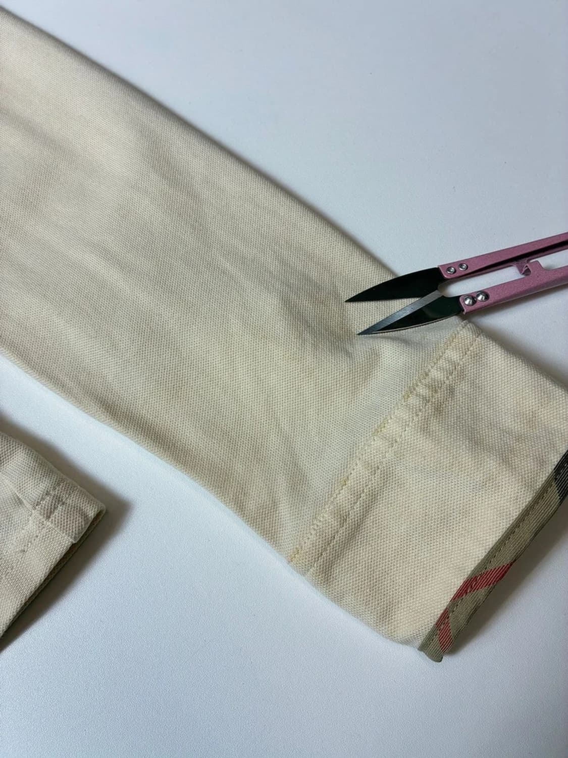 버버리 00's 노바체크 트리밍 카라 롱 슬리브 PN8408 상품이미지5