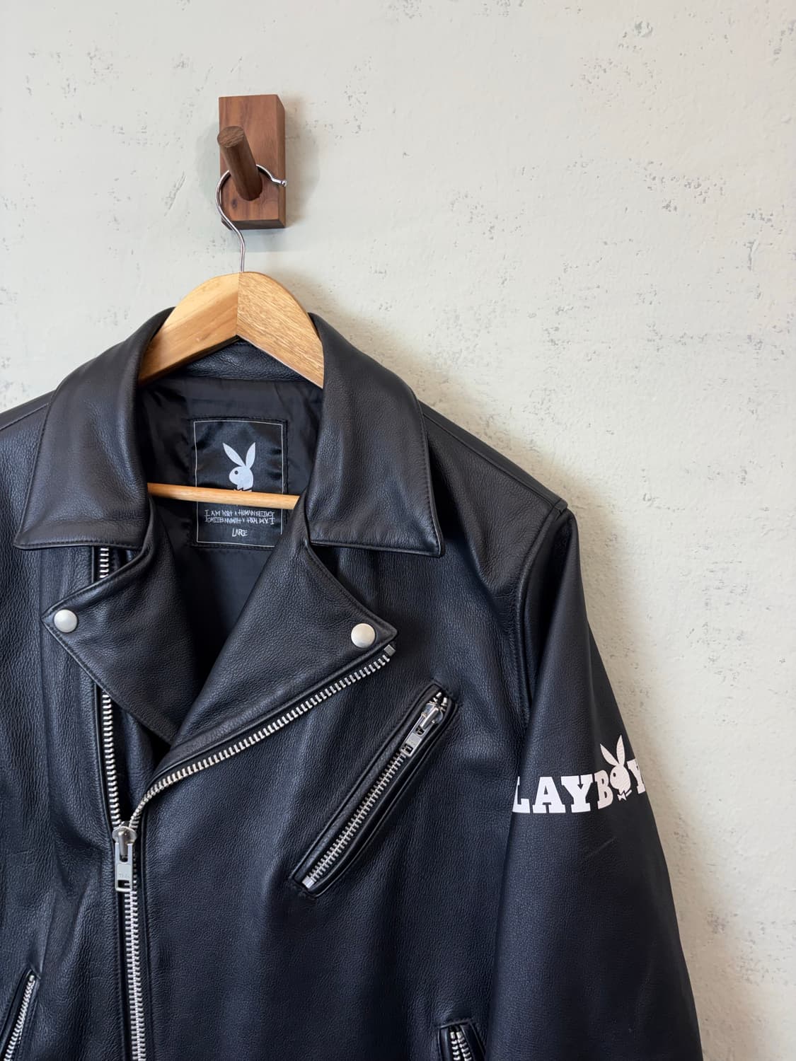 아임낫휴먼비잉 플레이보이 빈티지 레더 라이더 자켓 상품이미지4