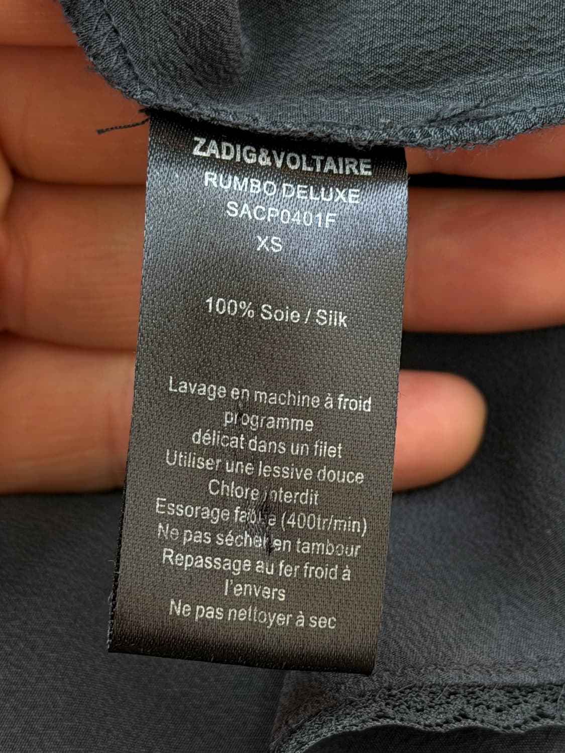 Zadig&Voltaire 자딕앤볼테르 슬리브리스 실크 드레스 XS 상품이미지6