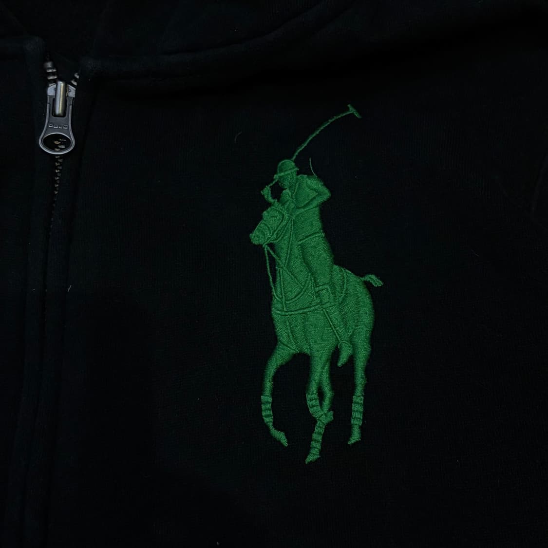 ✨[희귀매물]00s 폴로 랄프로렌 빅포니 체크 블랙 후드집업✨ 상품이미지2