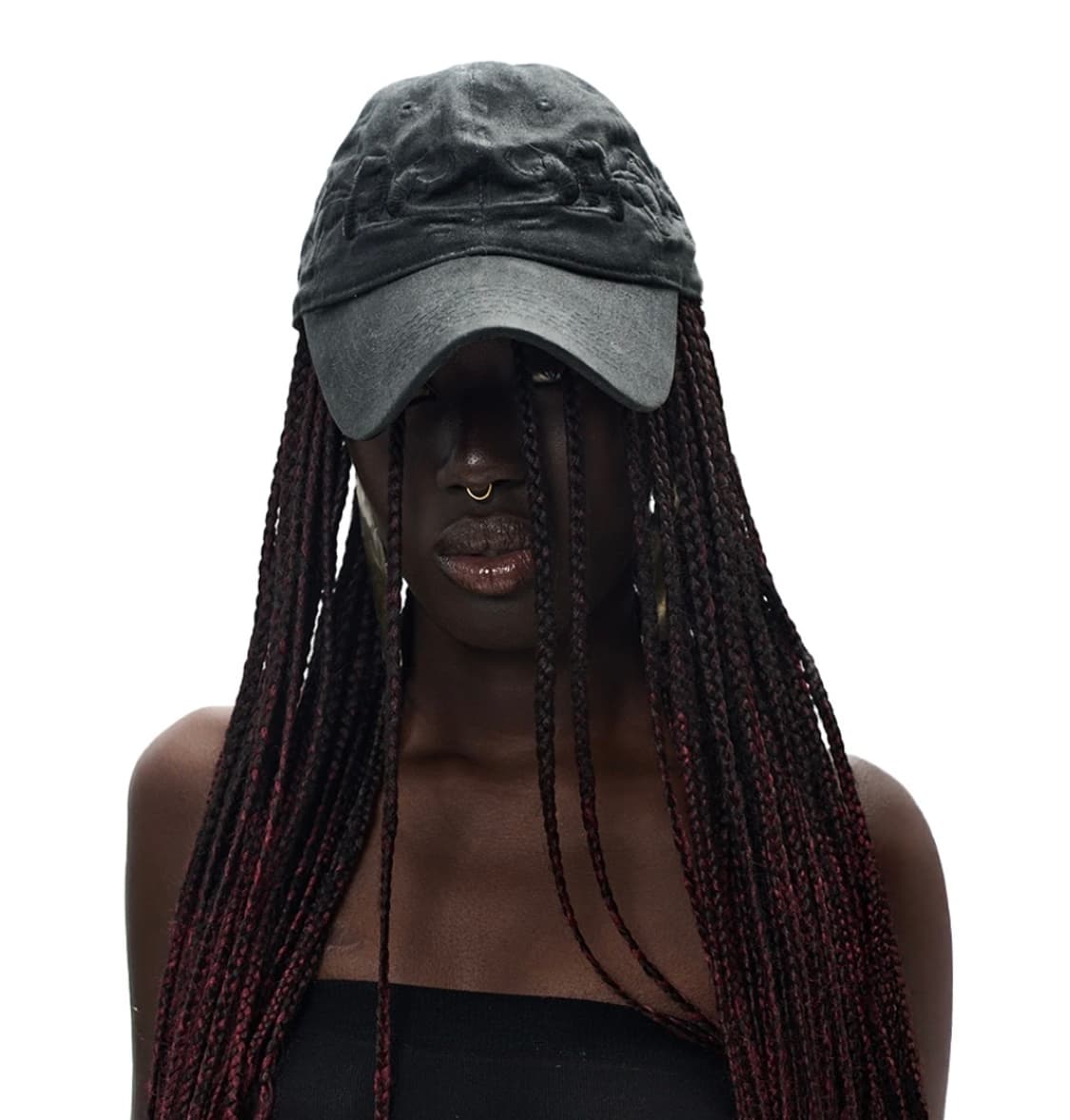 구해요 p.l.n. OILSKIN MIRRORED CAP BLACK 상품이미지1