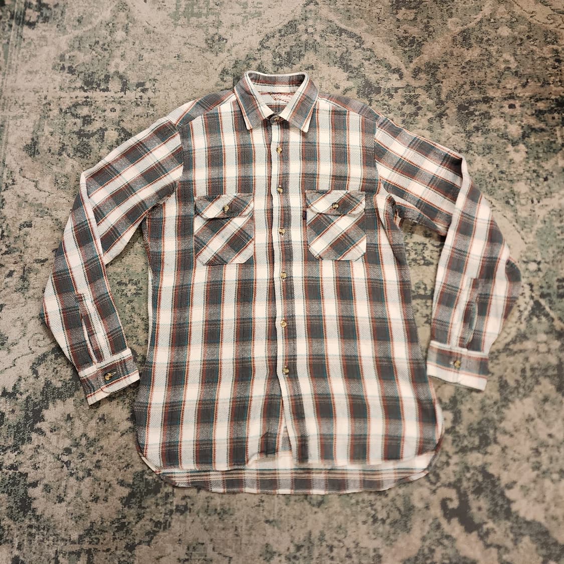 90s 리바이스 네이비탭 플라넬셔츠 상품이미지2