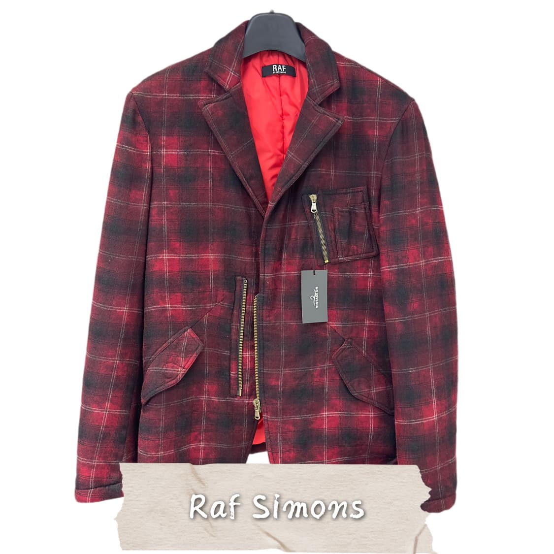 라프시몬스 raf simons 버팔로 체크 집업 자켓 상품이미지1