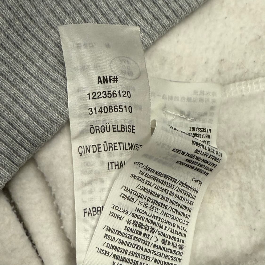 아베크롬비 화이트 그레이 후드집업 상품이미지6