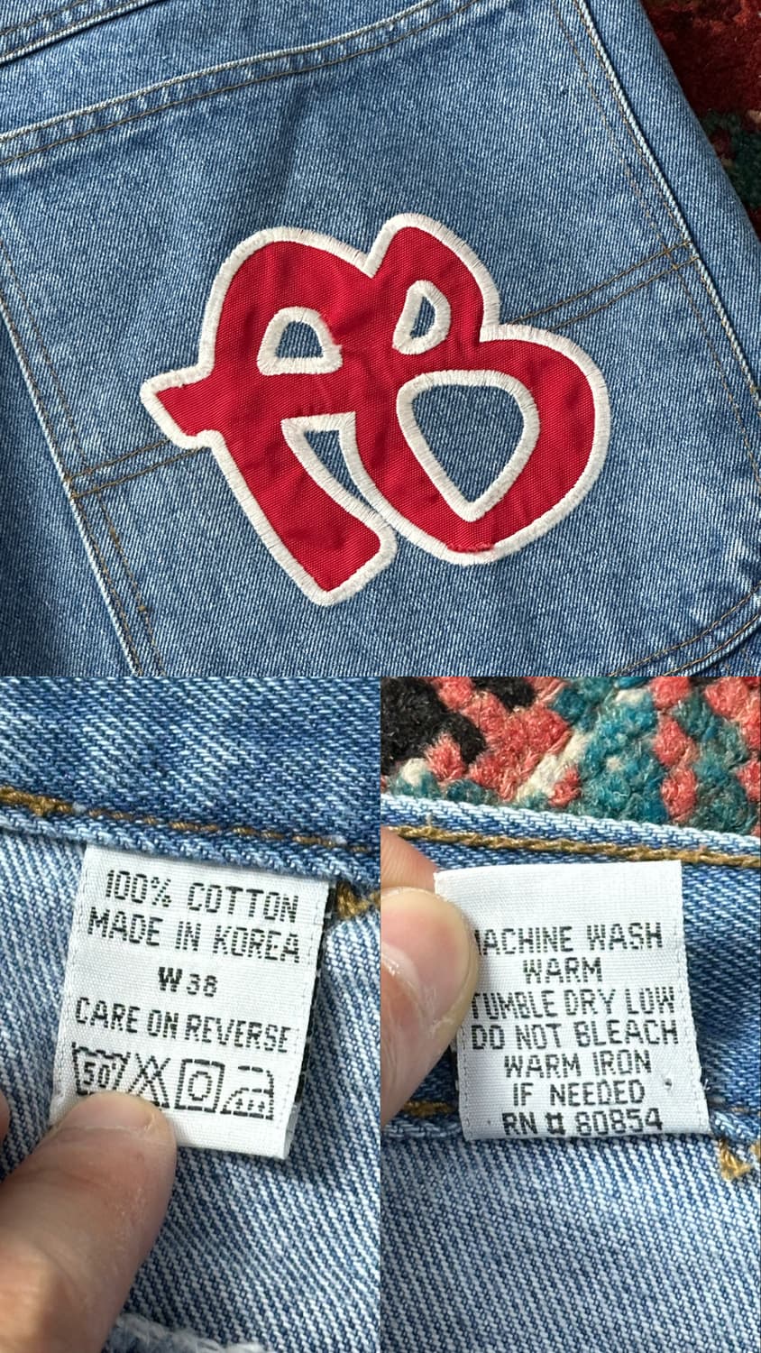 00's FUBU 푸부 데님 배기 쇼츠 버뮤다 카펜터 팬츠 상품이미지8