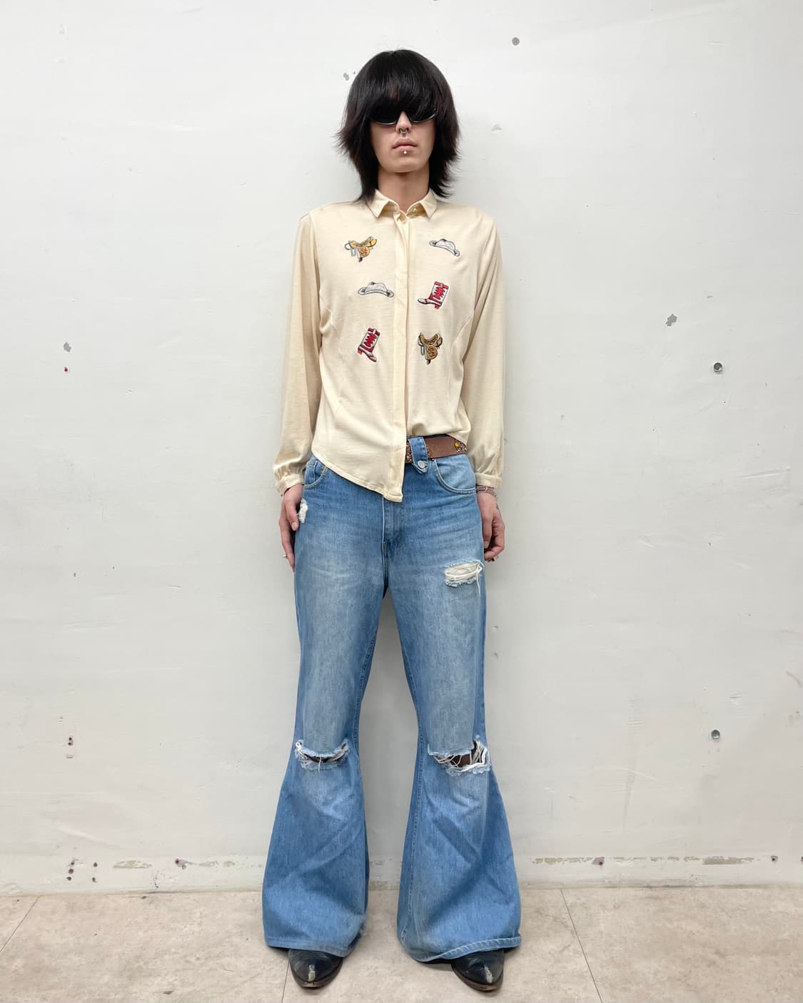 brown western wappen shirt 상품이미지6