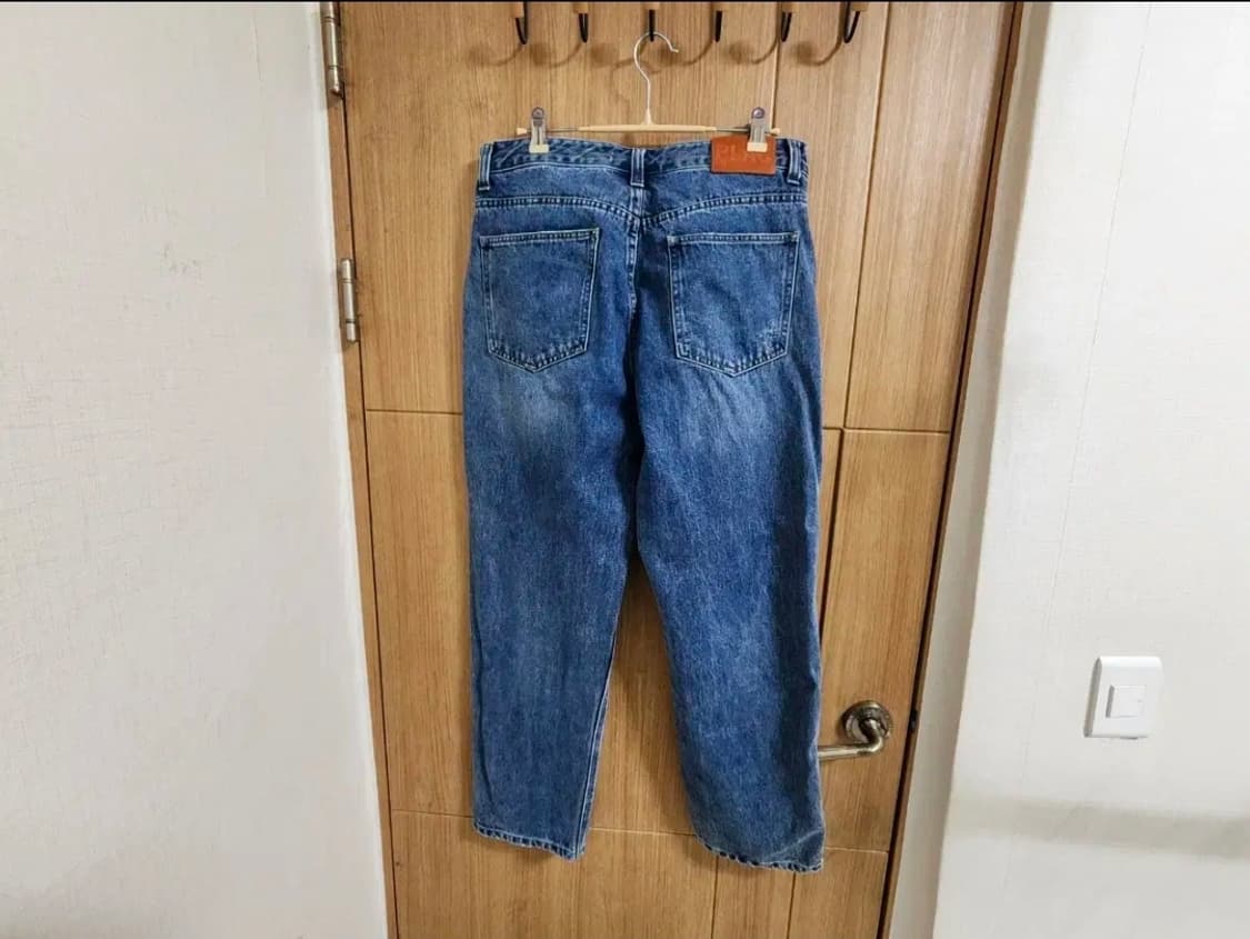 (33)플랙 레귤러 라이즈 크롭 스트레이트 데님 팬츠 상품이미지3