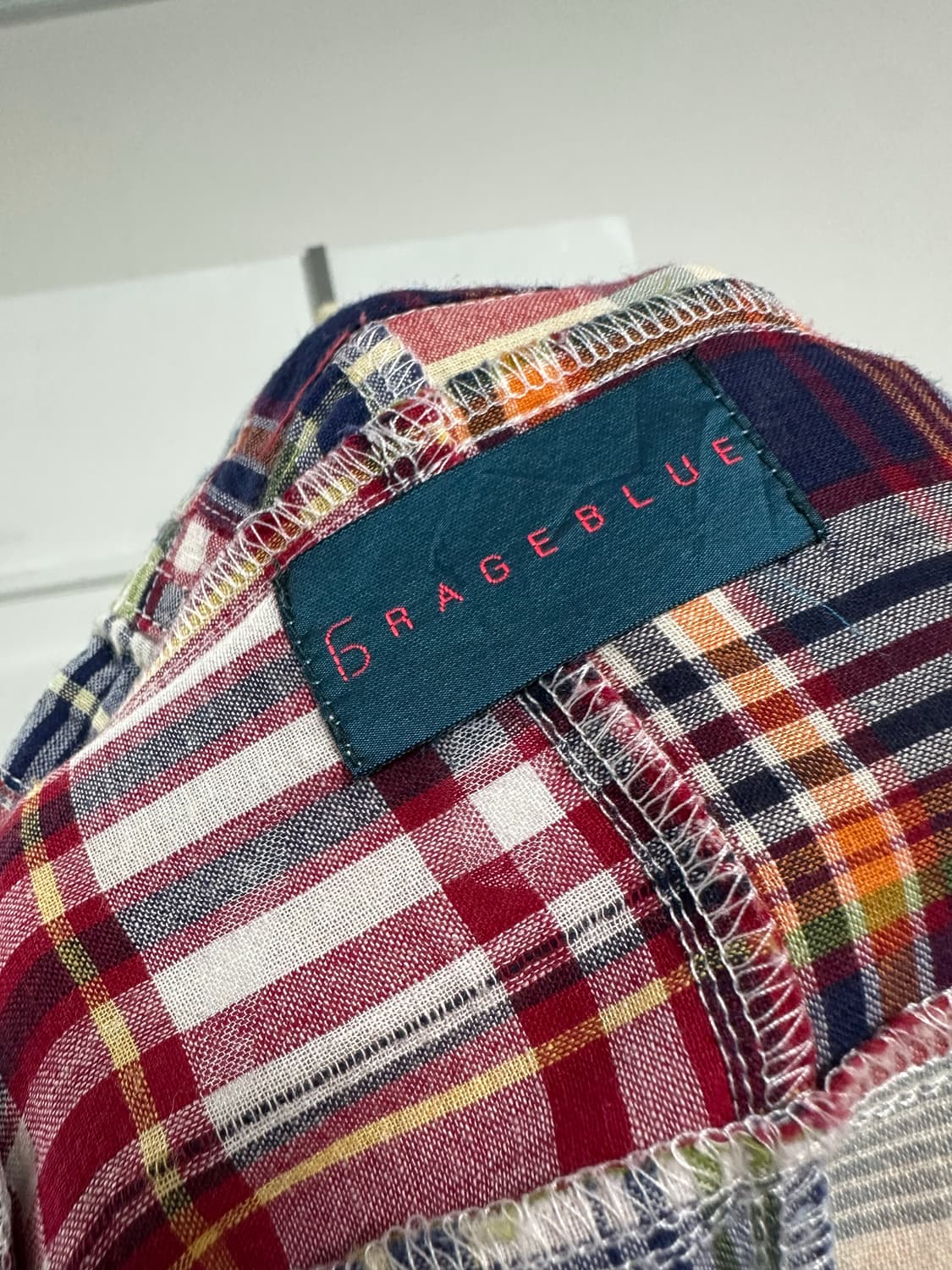 레이지블루 RAGEBLUE 마드라스 체크 자켓 상품이미지3